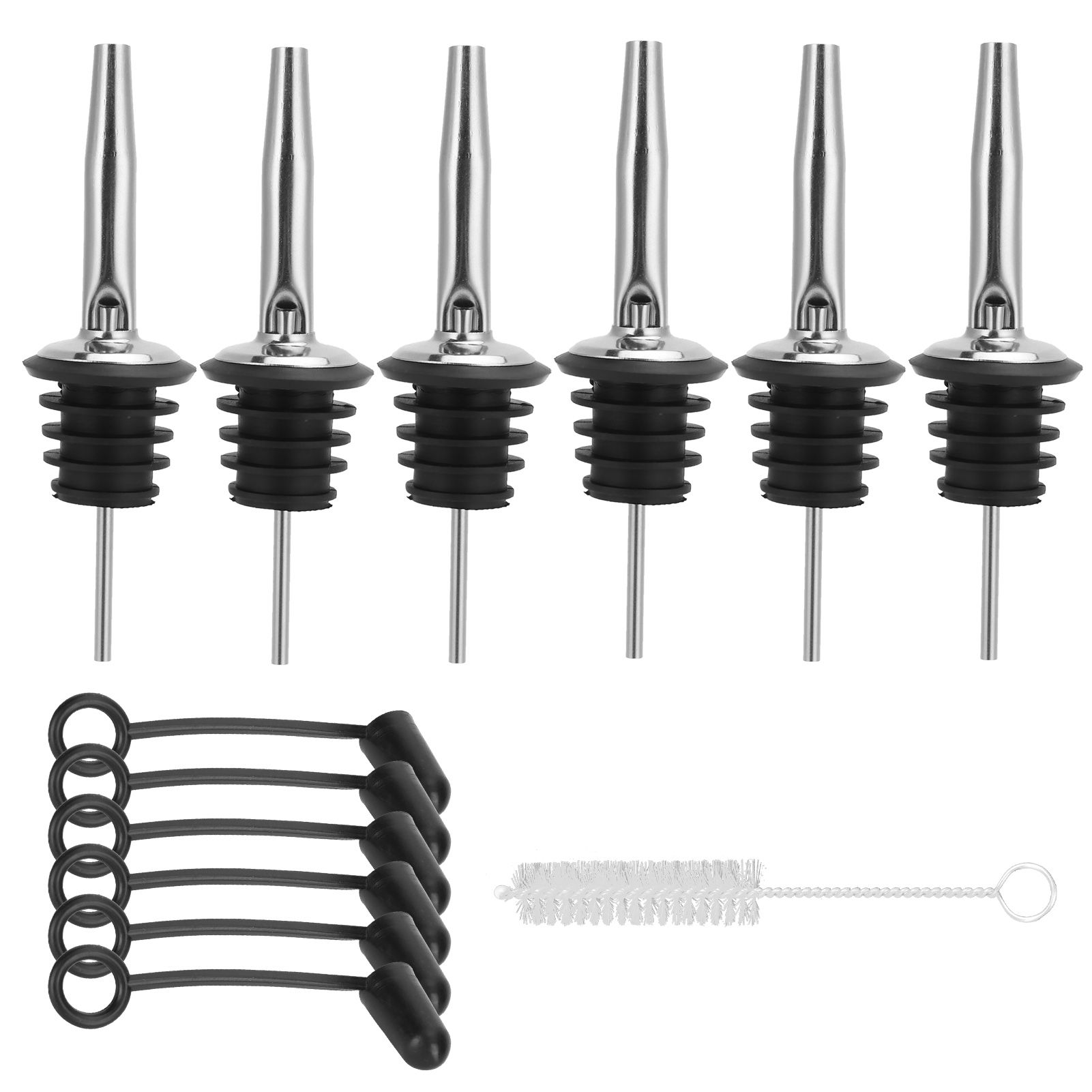 304 Stainless Steel Wine Bottle Spout Stopper Liquor Dispenser Pourer Cap view 2
