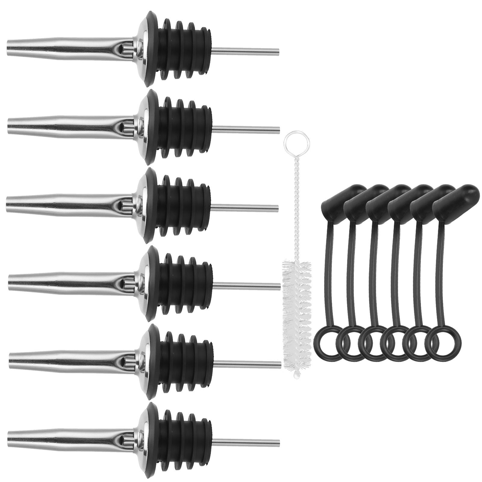 304 Stainless Steel Wine Bottle Spout Stopper Liquor Dispenser Pourer Cap view 3