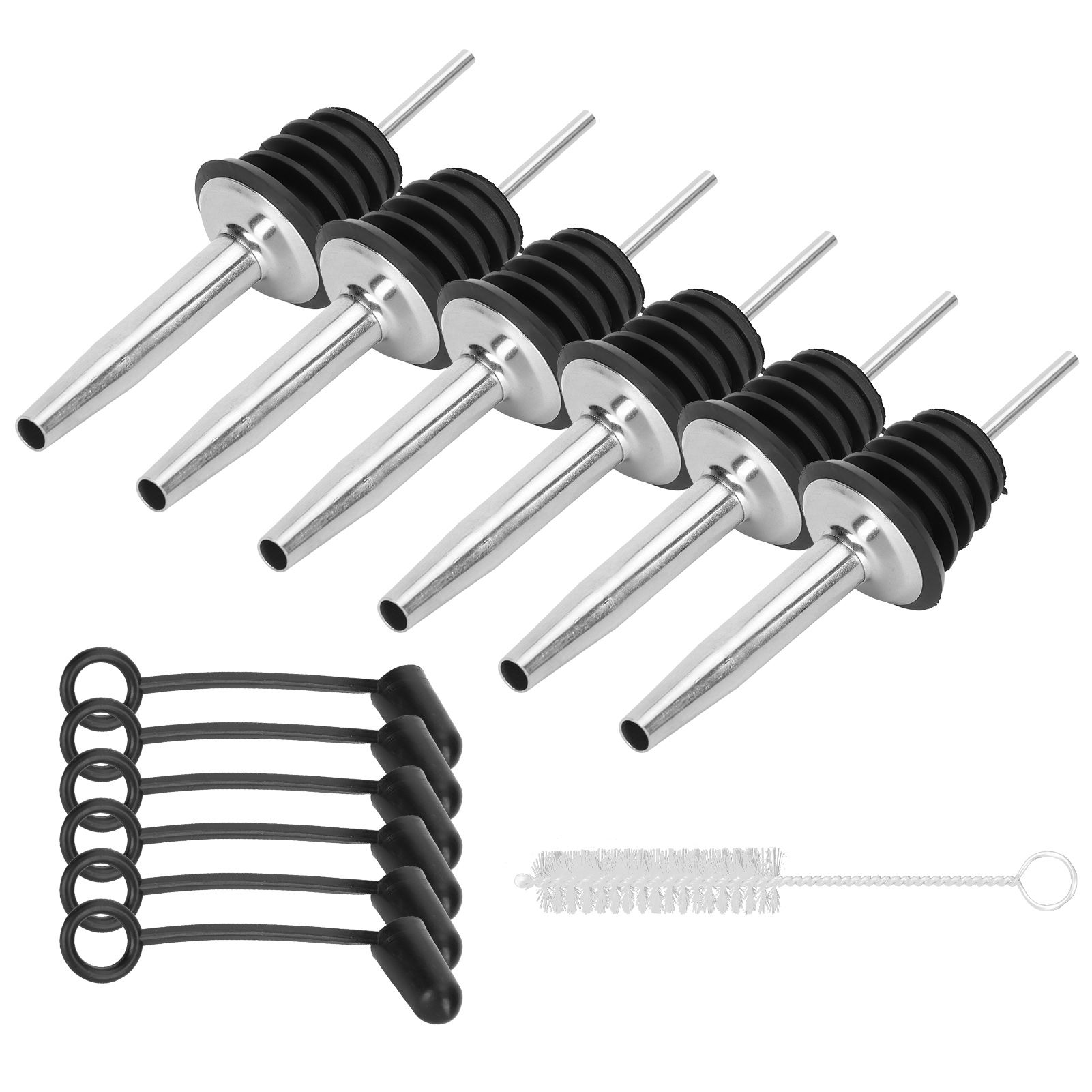 304 Stainless Steel Wine Bottle Spout Stopper Liquor Dispenser Pourer Cap view 5