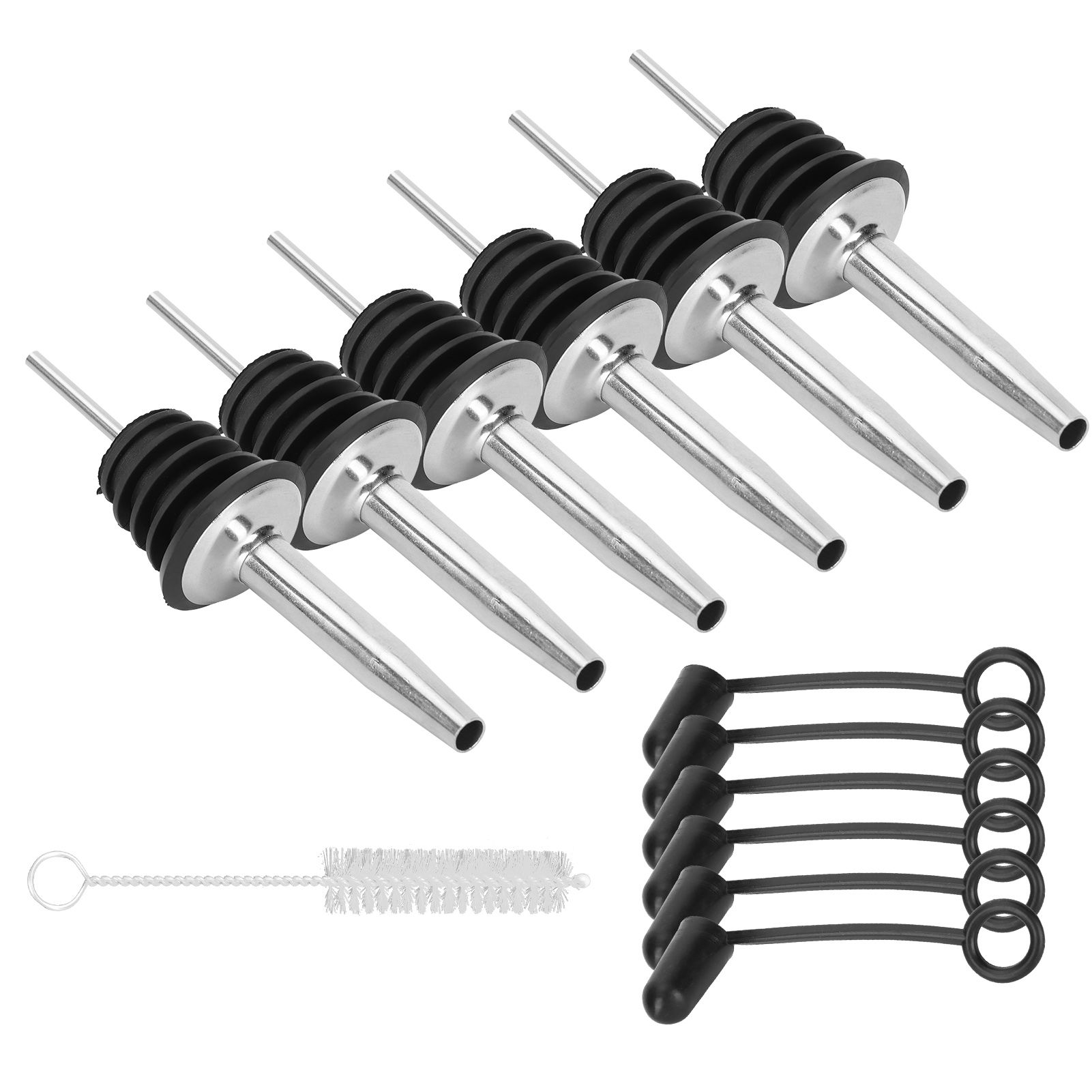 304 Stainless Steel Wine Bottle Spout Stopper Liquor Dispenser Pourer Cap view 6