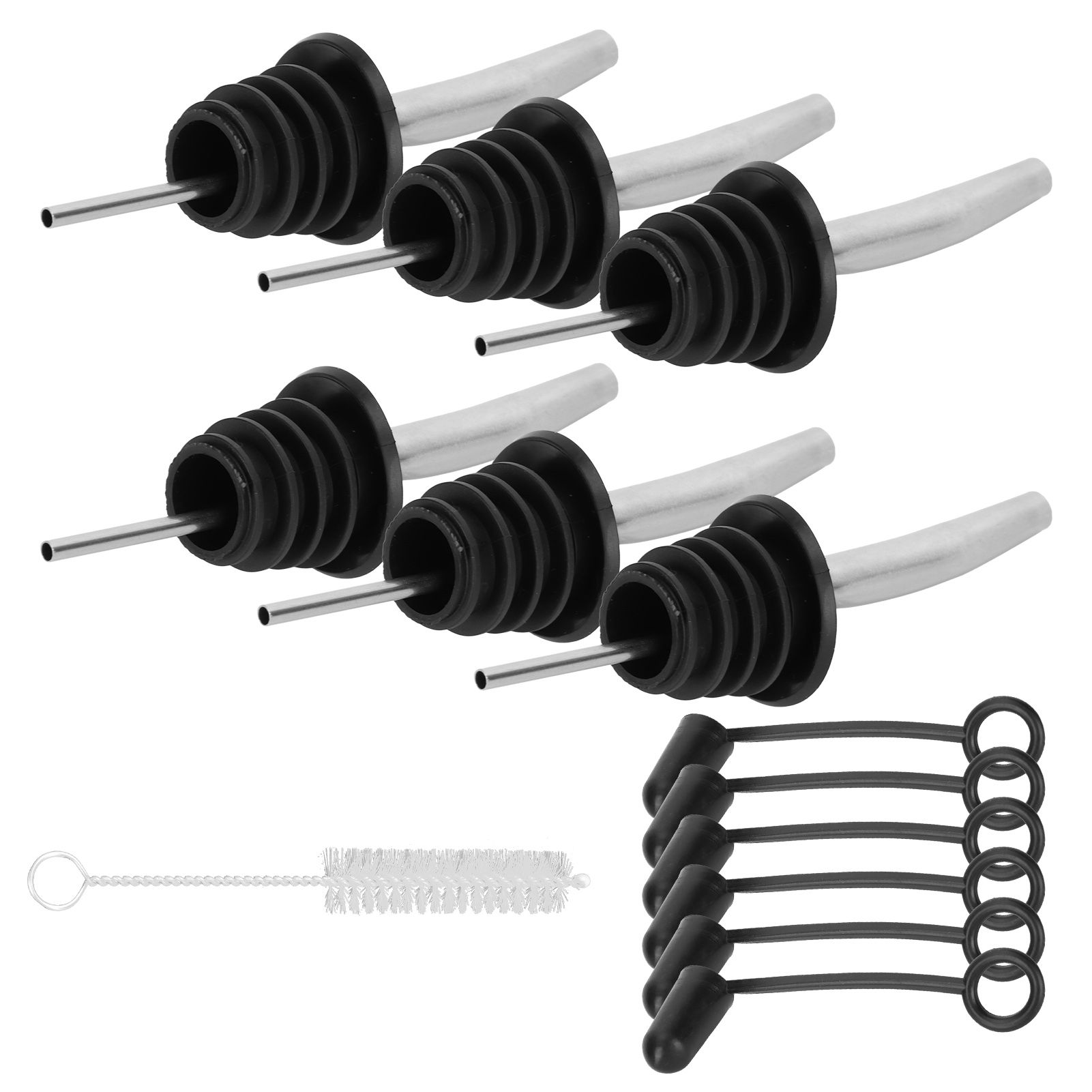 304 Stainless Steel Wine Bottle Spout Stopper Liquor Dispenser Pourer Cap view 7