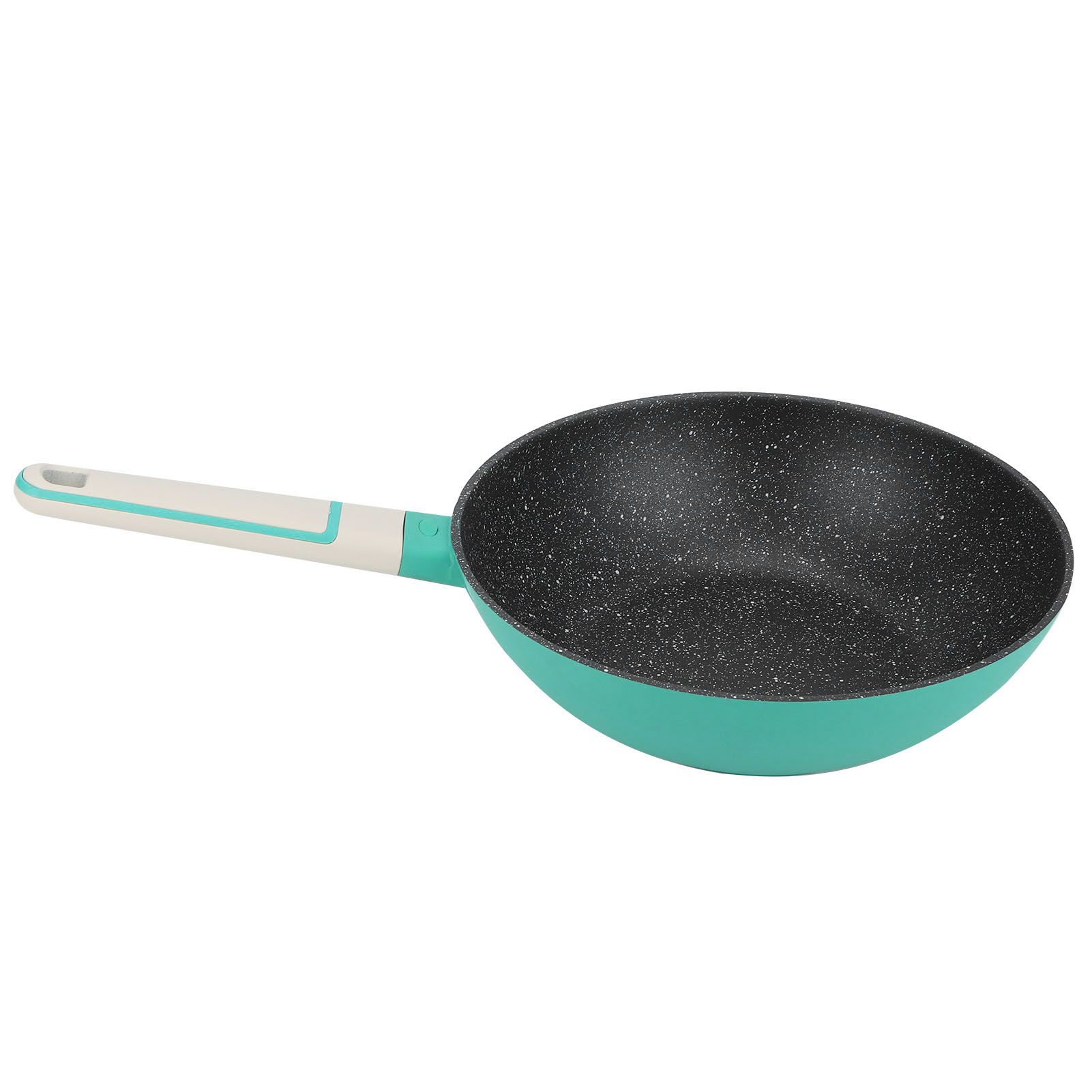 Frying Pan Aluminum Alloy Non Stick Steak Cooking Pan Kitchen Accessory 28cm Green view 5