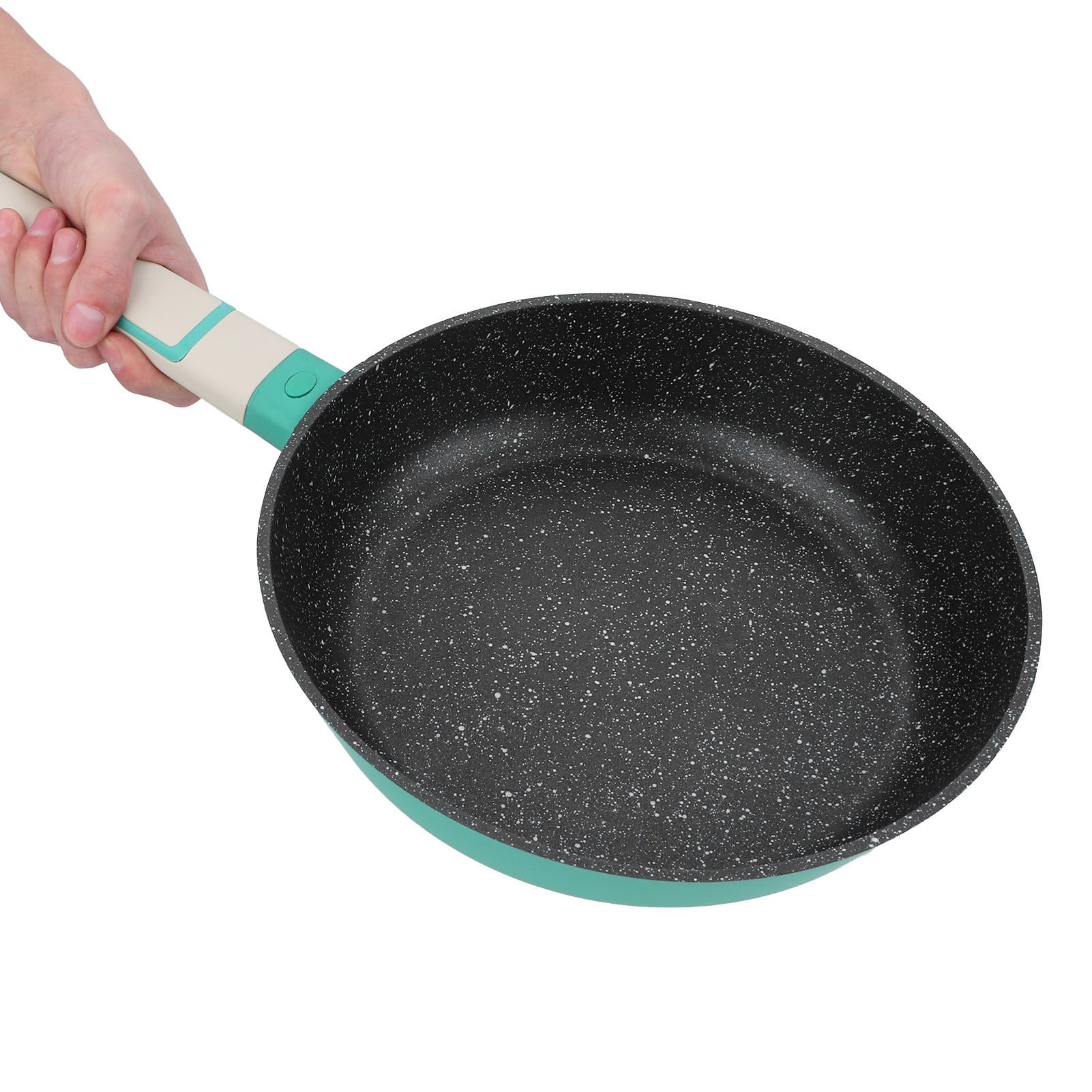 Frying Pan Aluminum Alloy Non Stick Steak Cooking Pan Kitchen Accessory 28cm Green view 8
