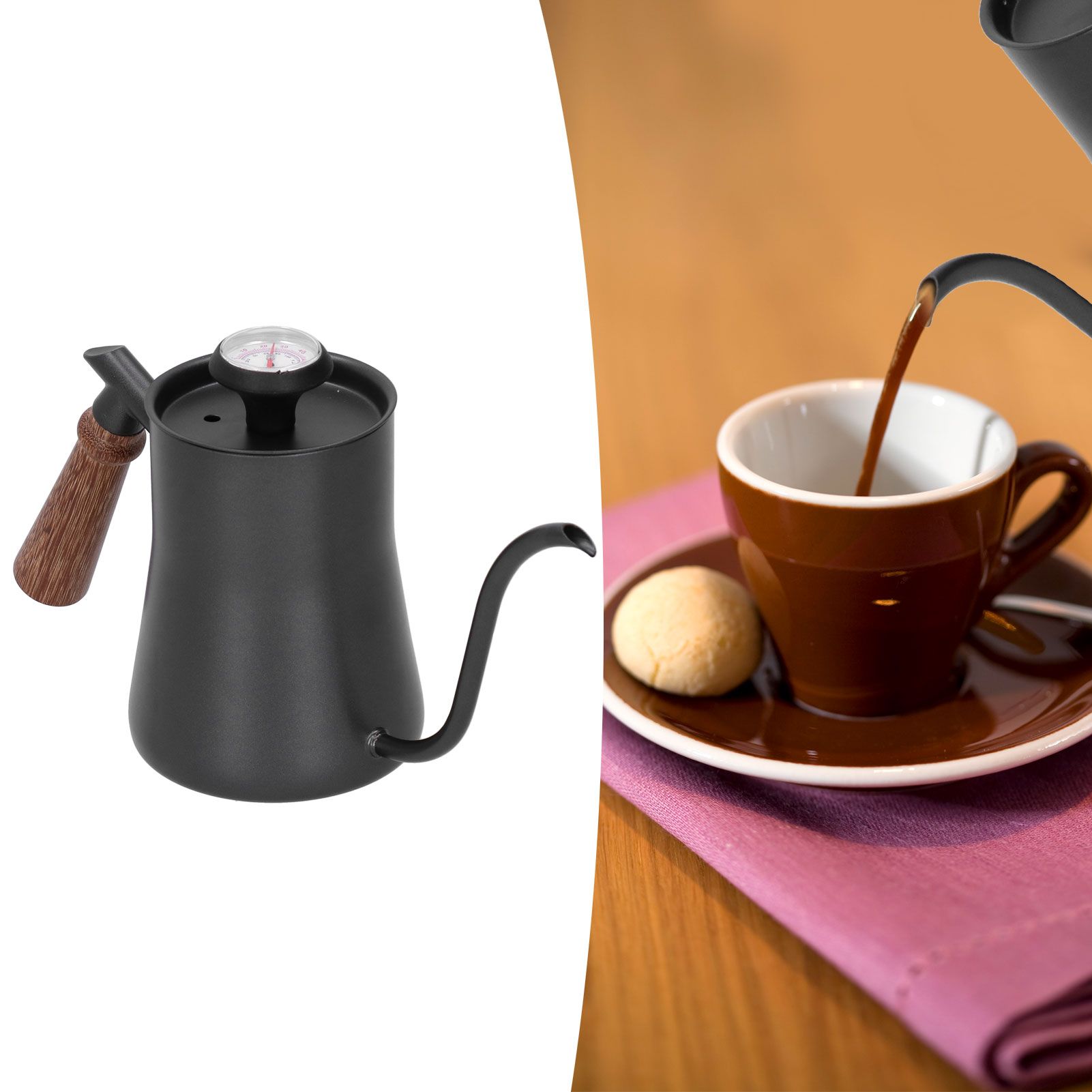 Coffee Pot 650ml Stainless Steel Long Narrow Spout Coffee Kettle with view 10