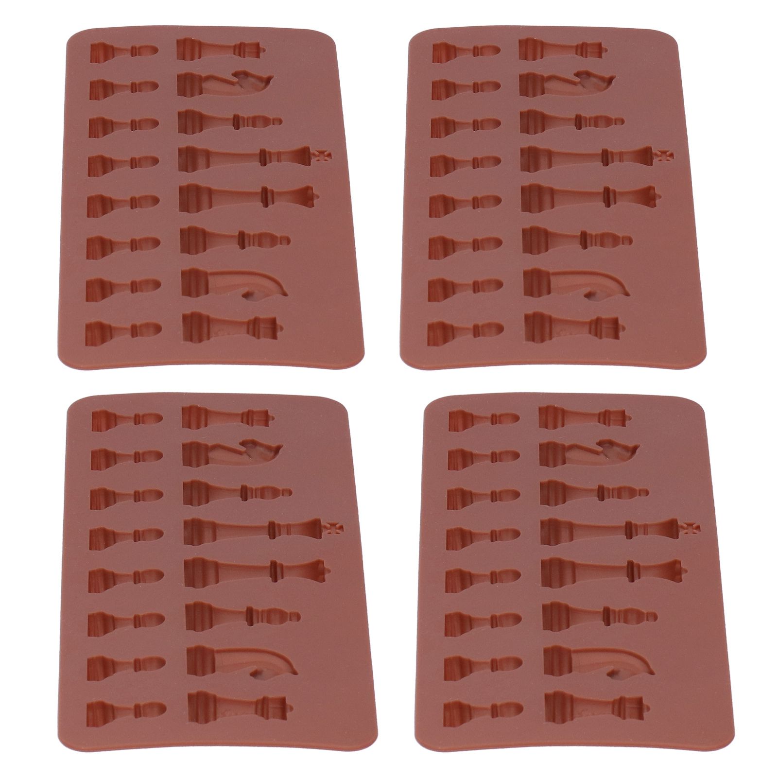 4PCS Chess Shape Silicone Mold Chocolate Cake Mold for DIY Making Baking Supplies