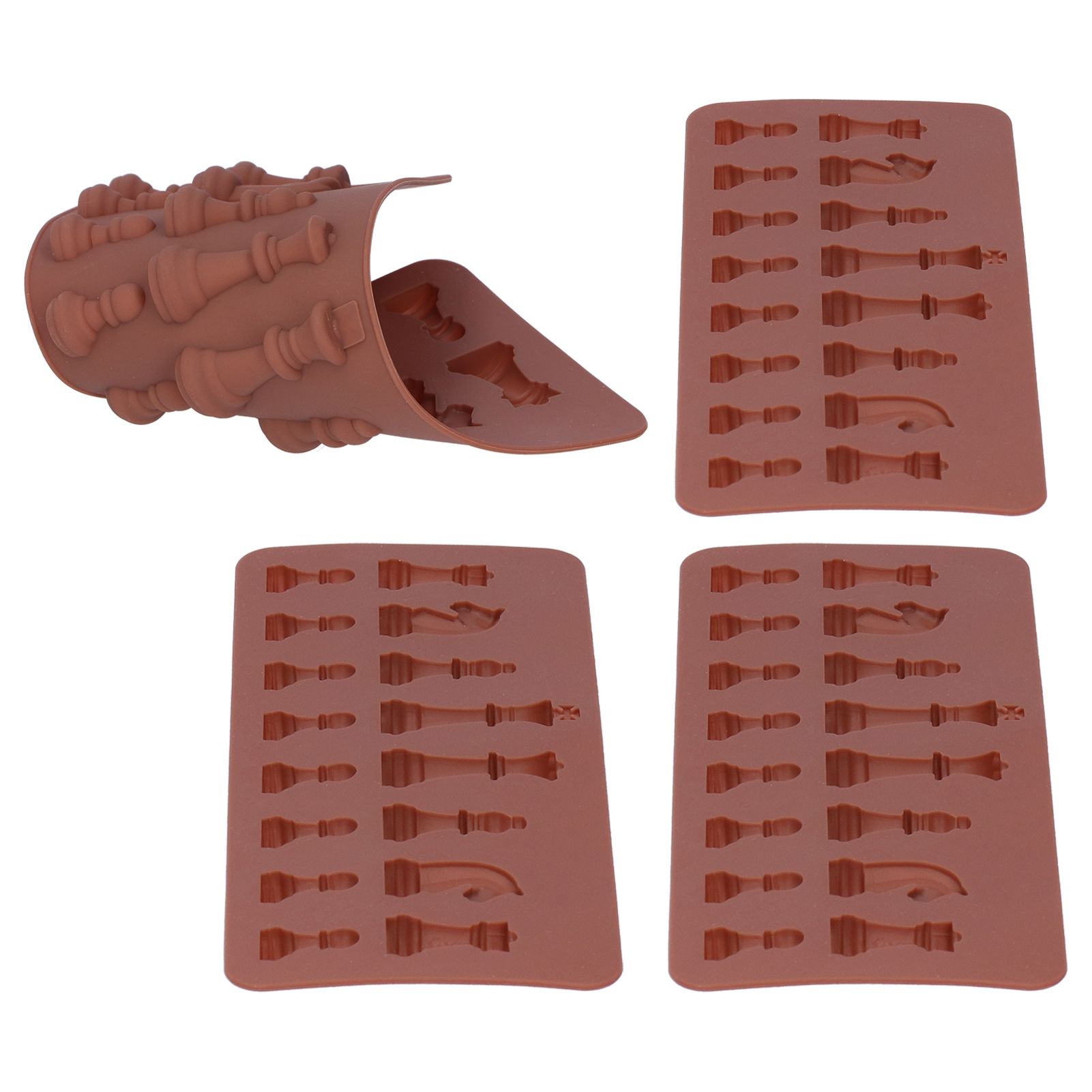4PCS Chess Shape Silicone Mold Chocolate Cake Mold for DIY Making Baking Supplies view 5