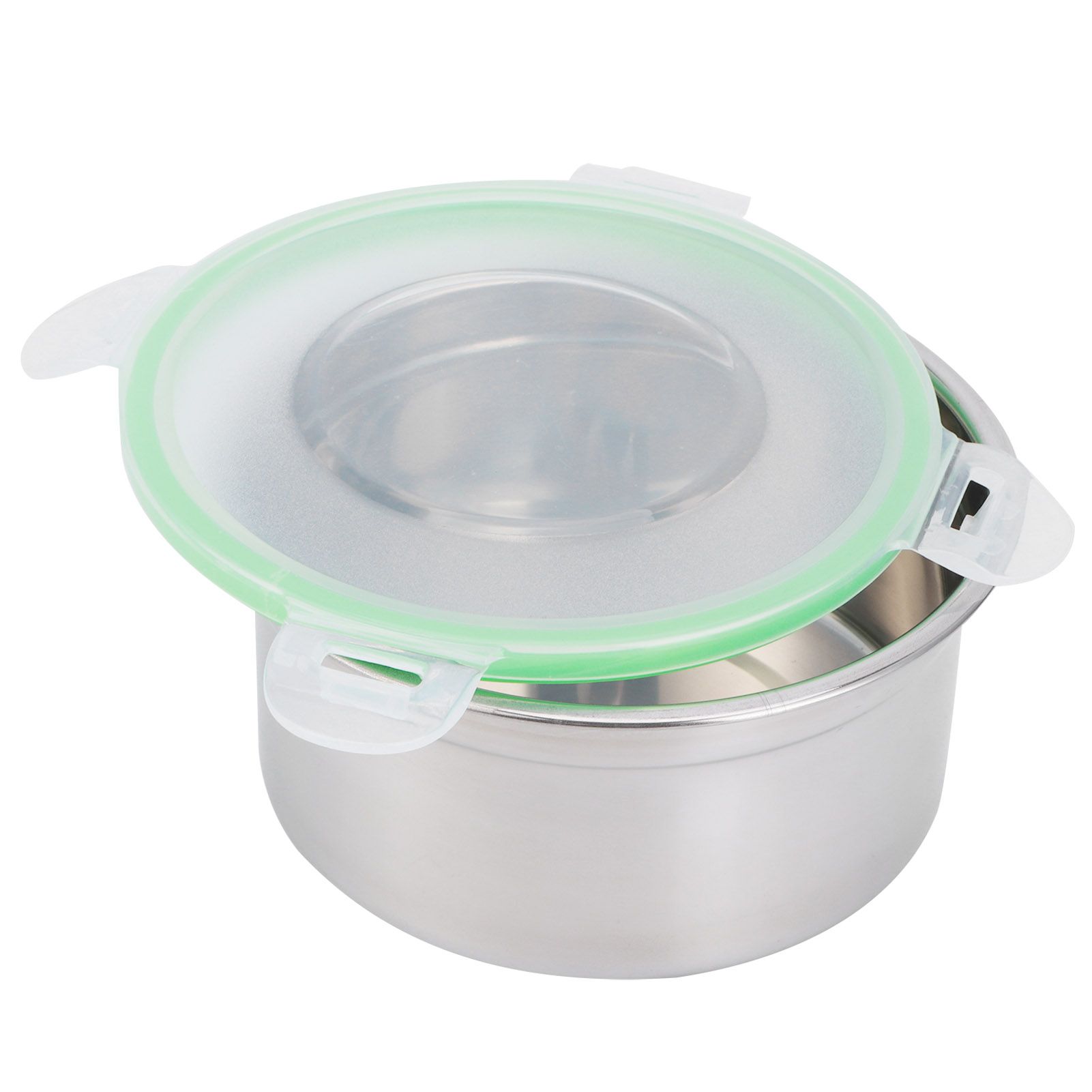 3Pcs/Set Fridge Storage Box 304 Stainless Steel Sealed Preservation Bowl Food view 8