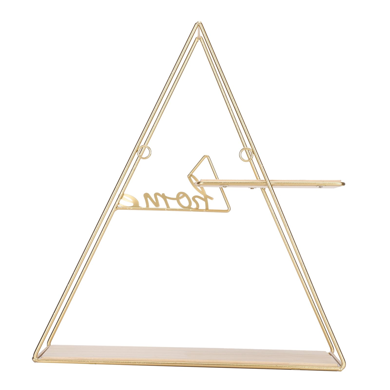 Wall Shelf Triangular Wrought Iron Storage Rack Decoration for Living Room Bedroom view 5
