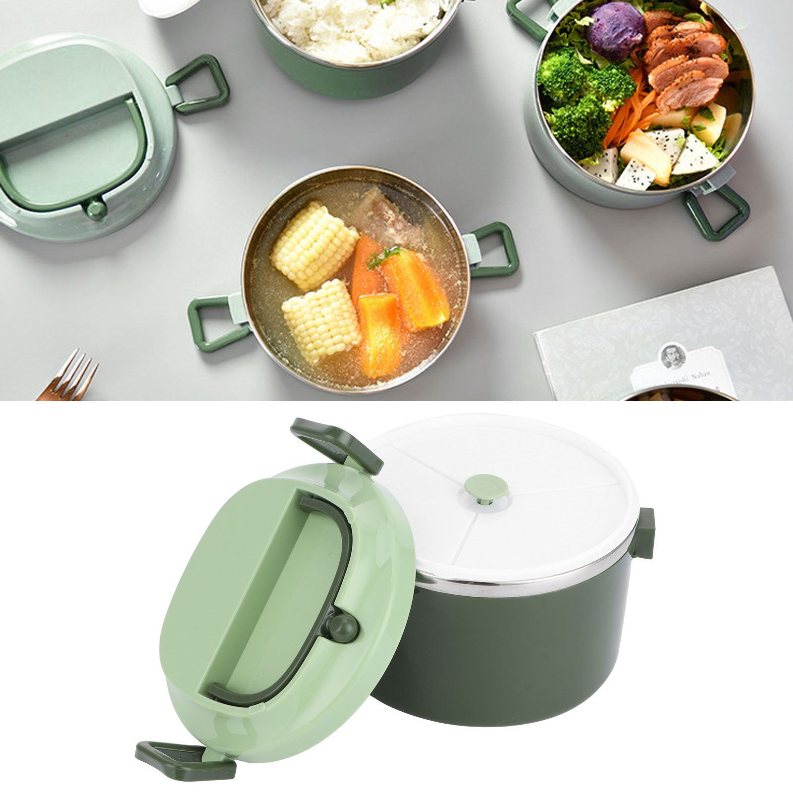 Insulated Lunch Box Stainless Steel Bento Box Portable Food Container Kitchen view 9