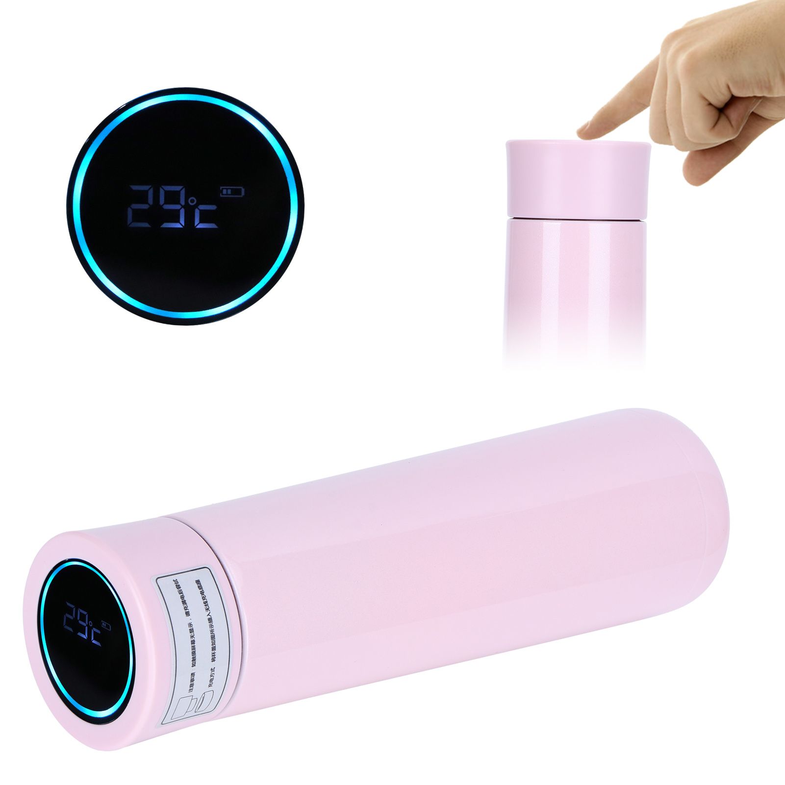 Smart Water Bottle Touch Temperature Display Timed Reminder USB Power view 9