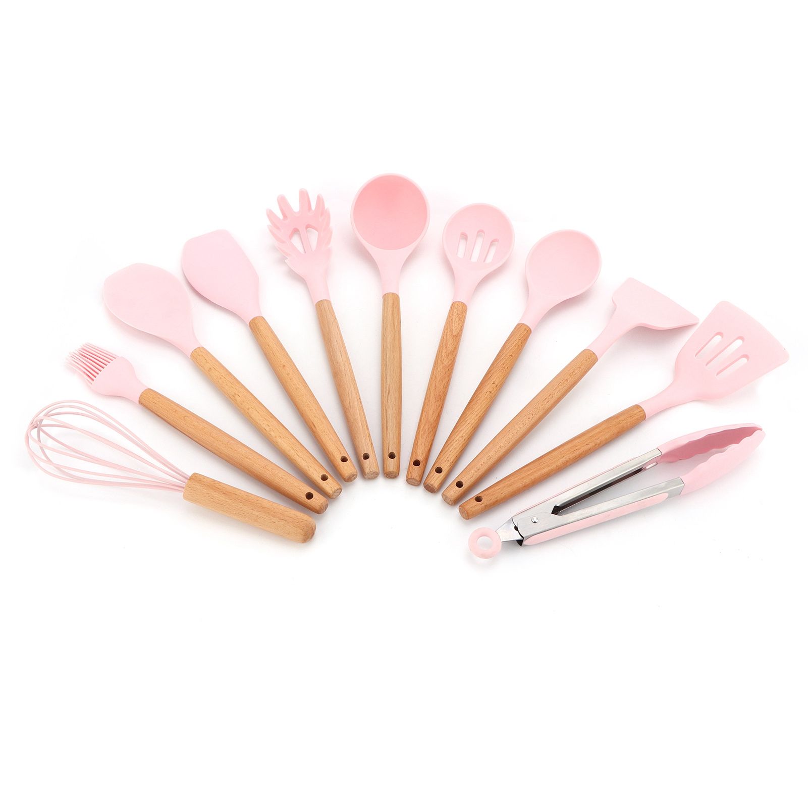12PCS/Set Silicone Kitchen Cooking Utensils Baking Tool Heat Resistant Non view 6