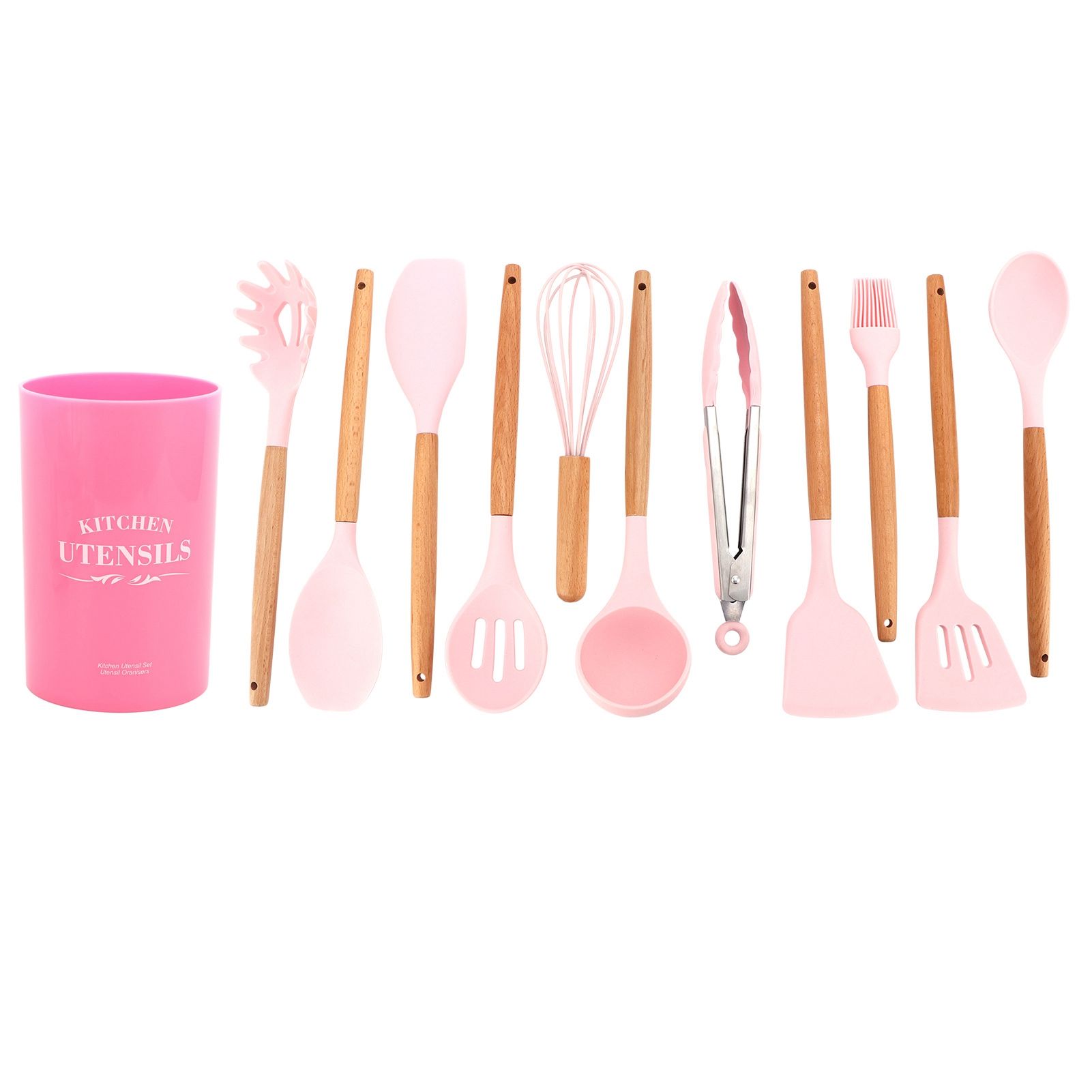 12PCS/Set Silicone Kitchen Cooking Utensils Baking Tool Heat Resistant Non view 7
