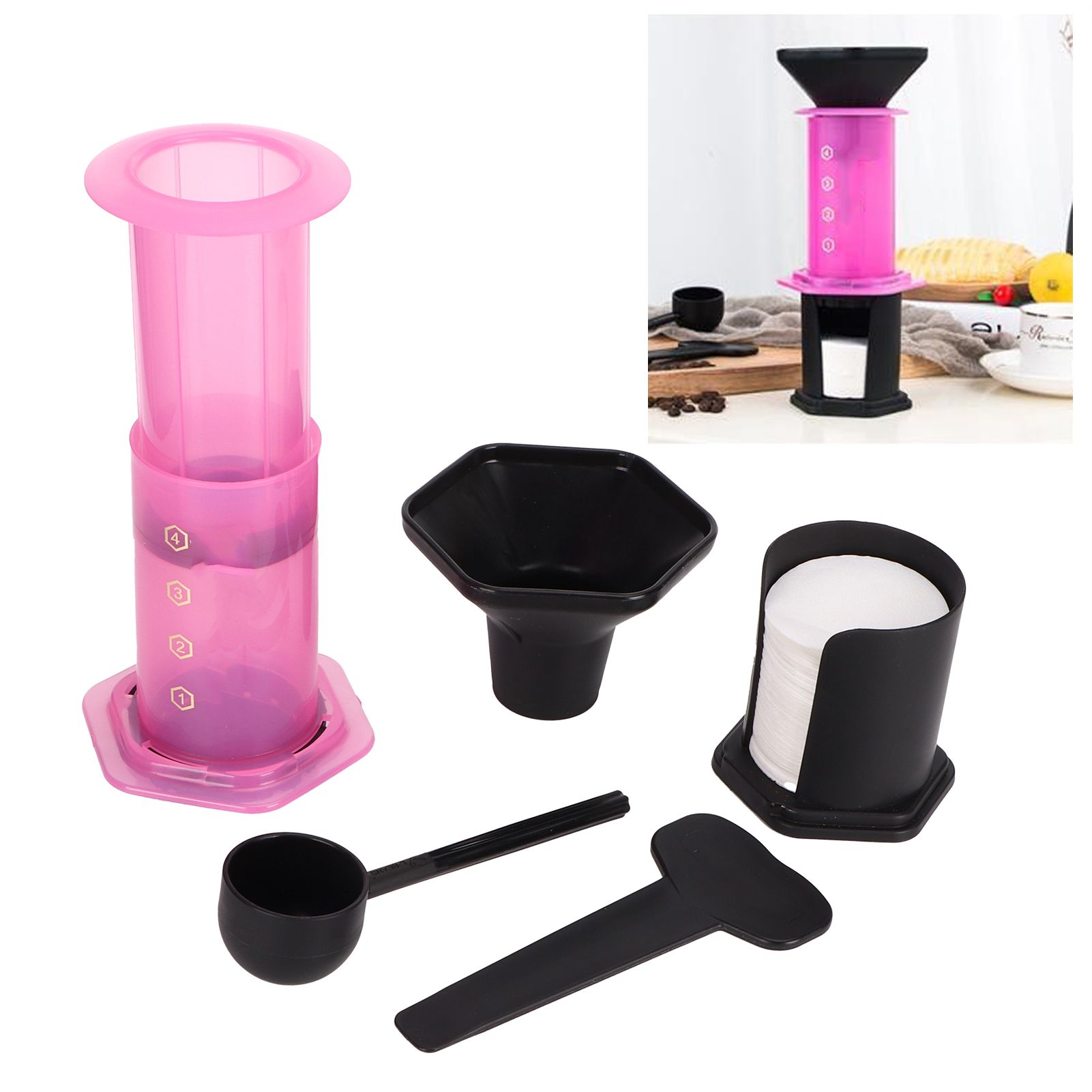 Coffee Press Portable Coffee Maker Household Press Drip Coffee Machine with view 9
