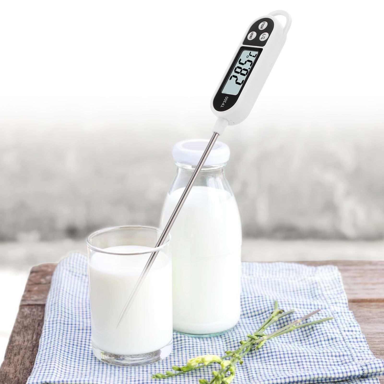 Food Thermometer Electronic Thermometer for Testing Liquid Water Baby Milk Oil view 10