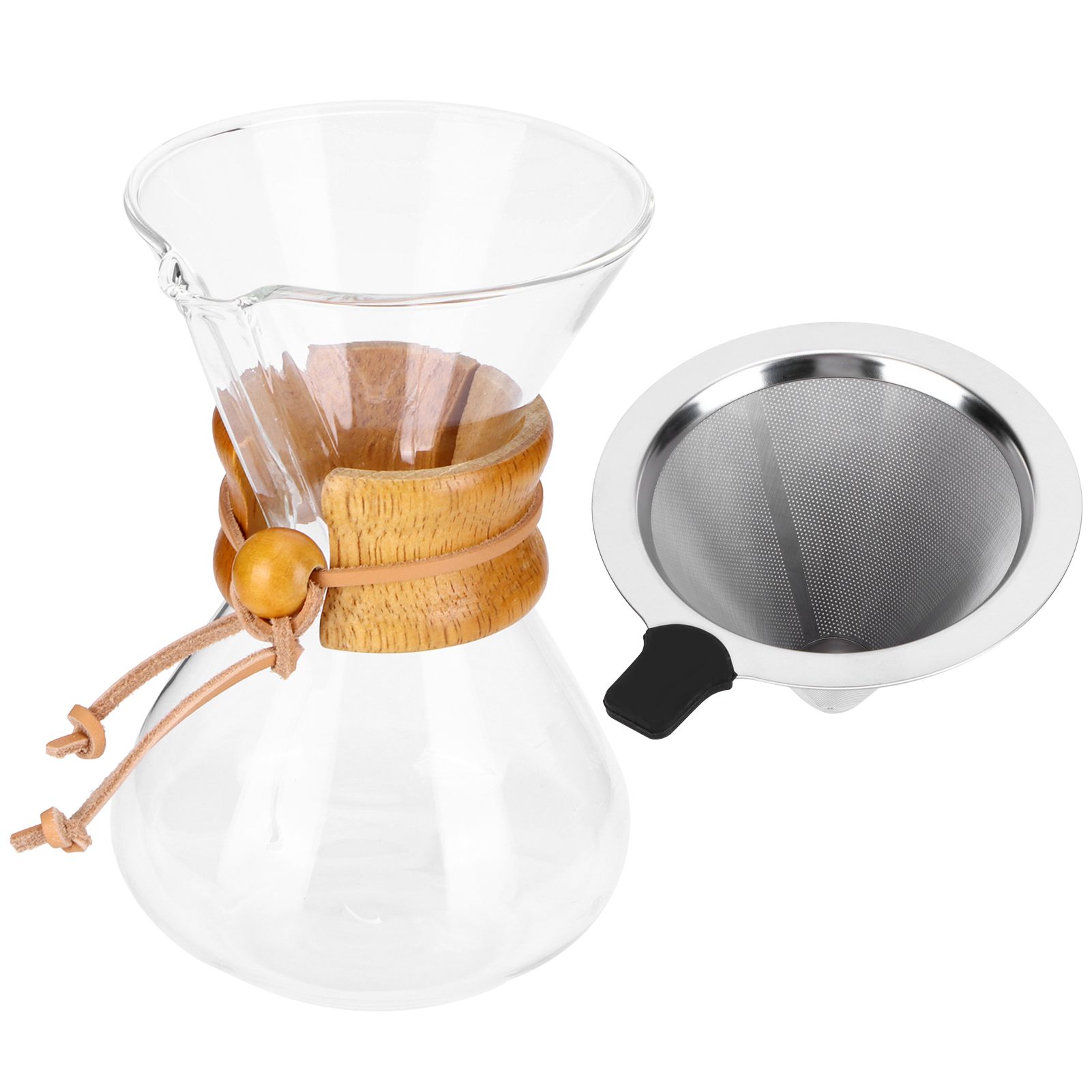 Coffee Maker High Temperature Resistant Glass Coffee Drip Brewing Pot with view 7