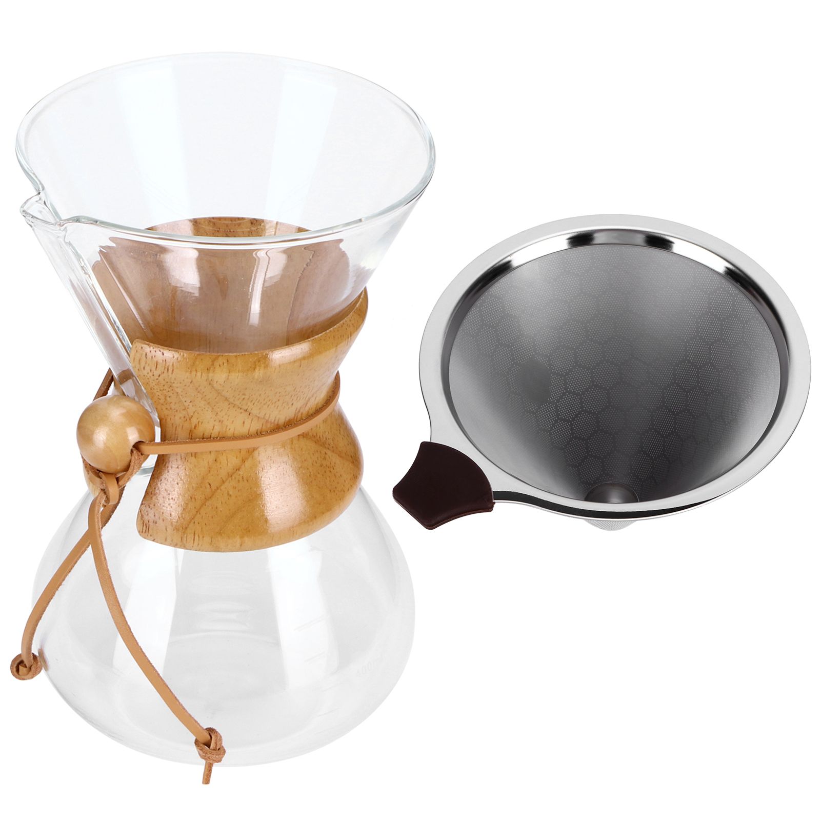 Coffee Maker High Temperature Resistant Glass Coffee Drip Brewing Pot with view 7