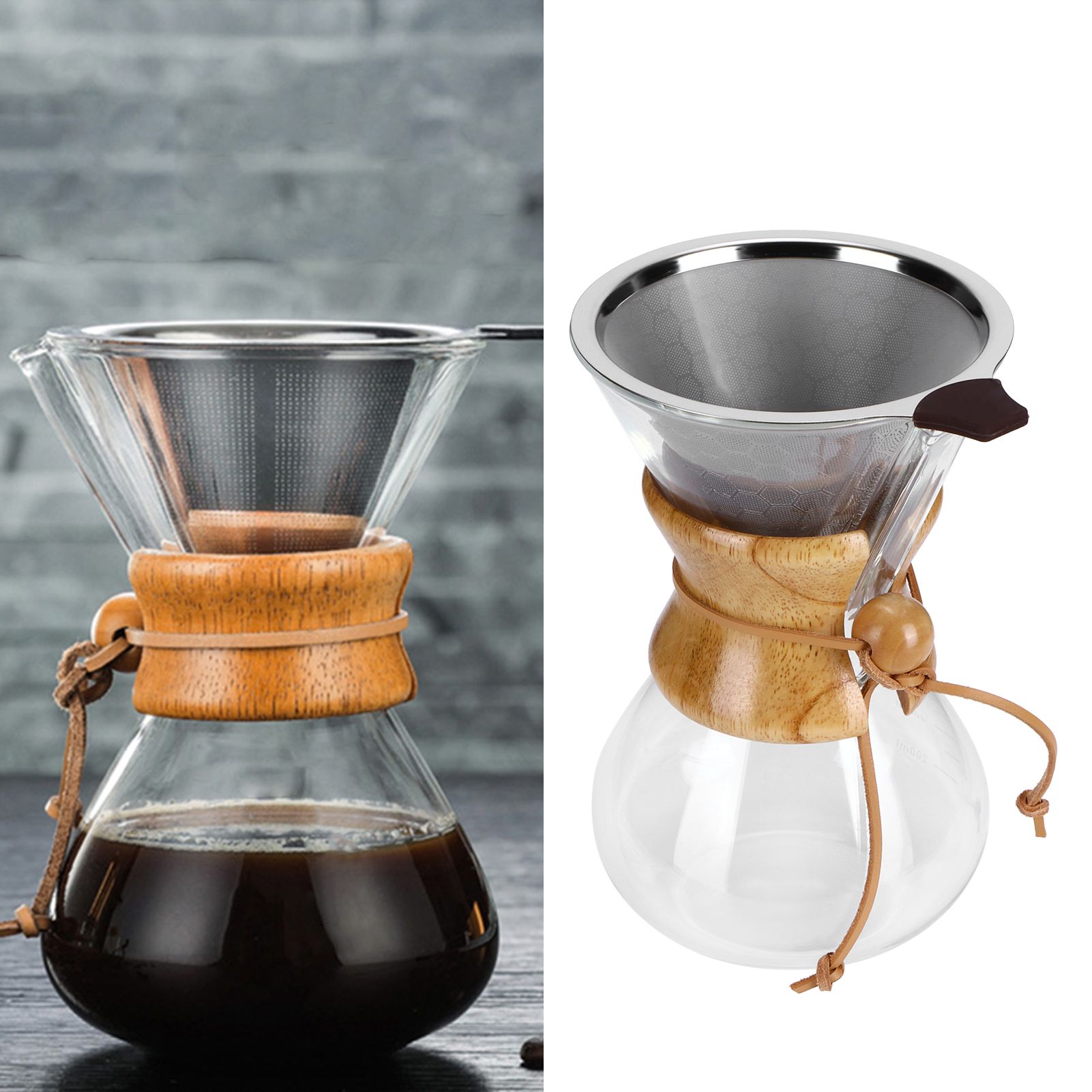 Coffee Maker High Temperature Resistant Glass Coffee Drip Brewing Pot with view 9