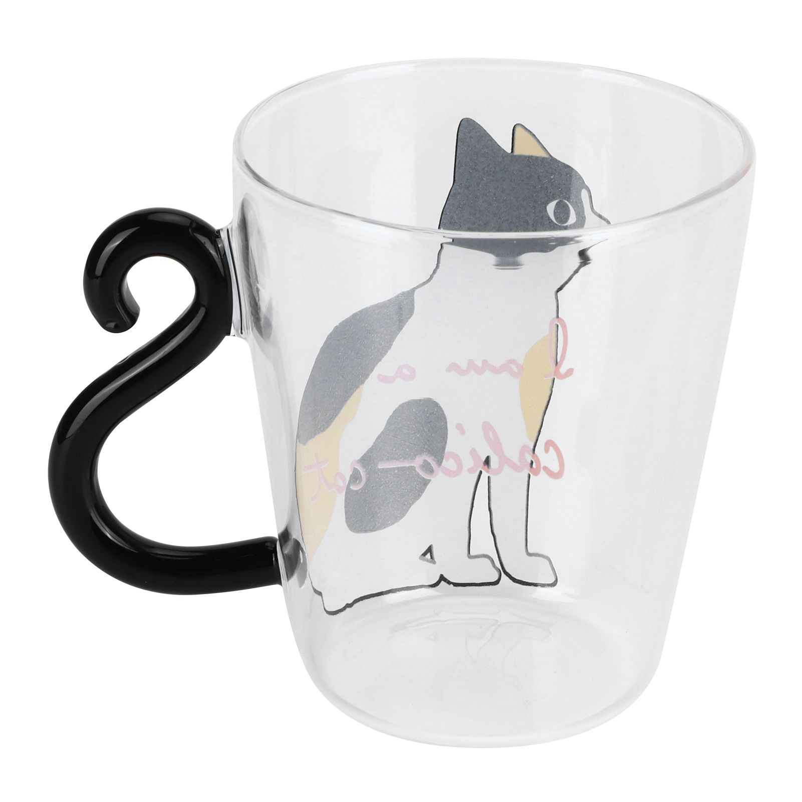 Cat Cup Coffee Milk Tea Water Glass Kids Bottle Transparent HeatResistant view 4