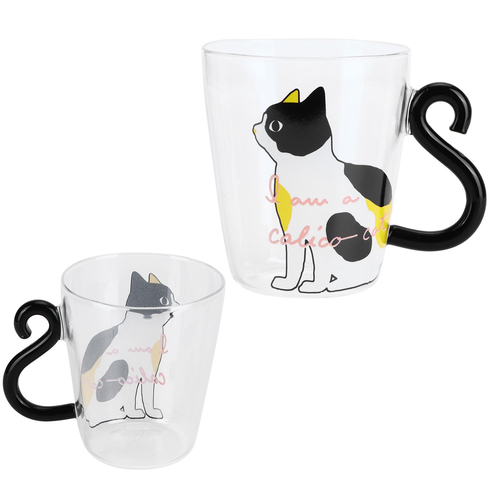 Cat Cup Coffee Milk Tea Water Glass Kids Bottle Transparent HeatResistant view 6