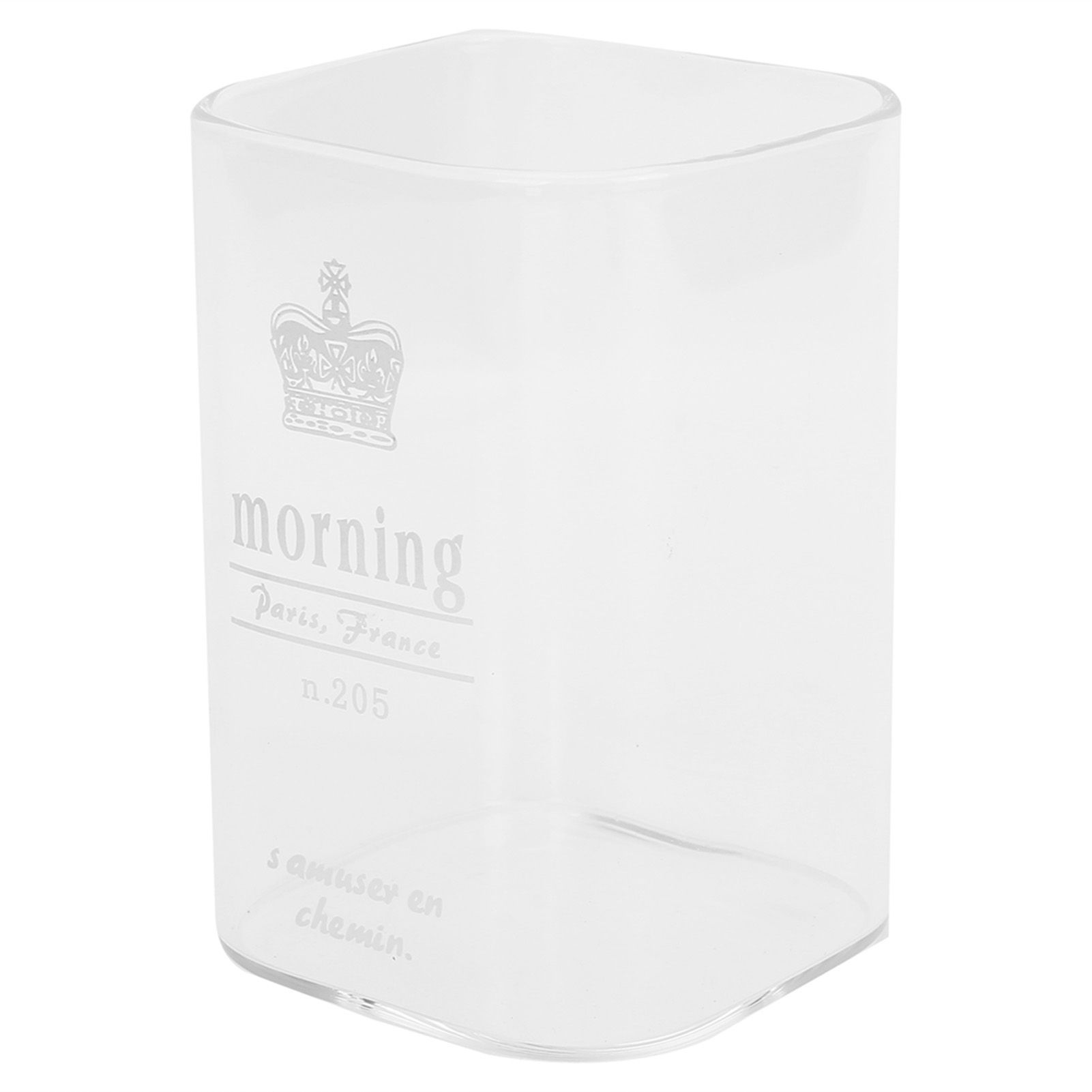 Square Glass Water Cup 240ml HeatResistant Beverage Drinking Mug Kitchen
