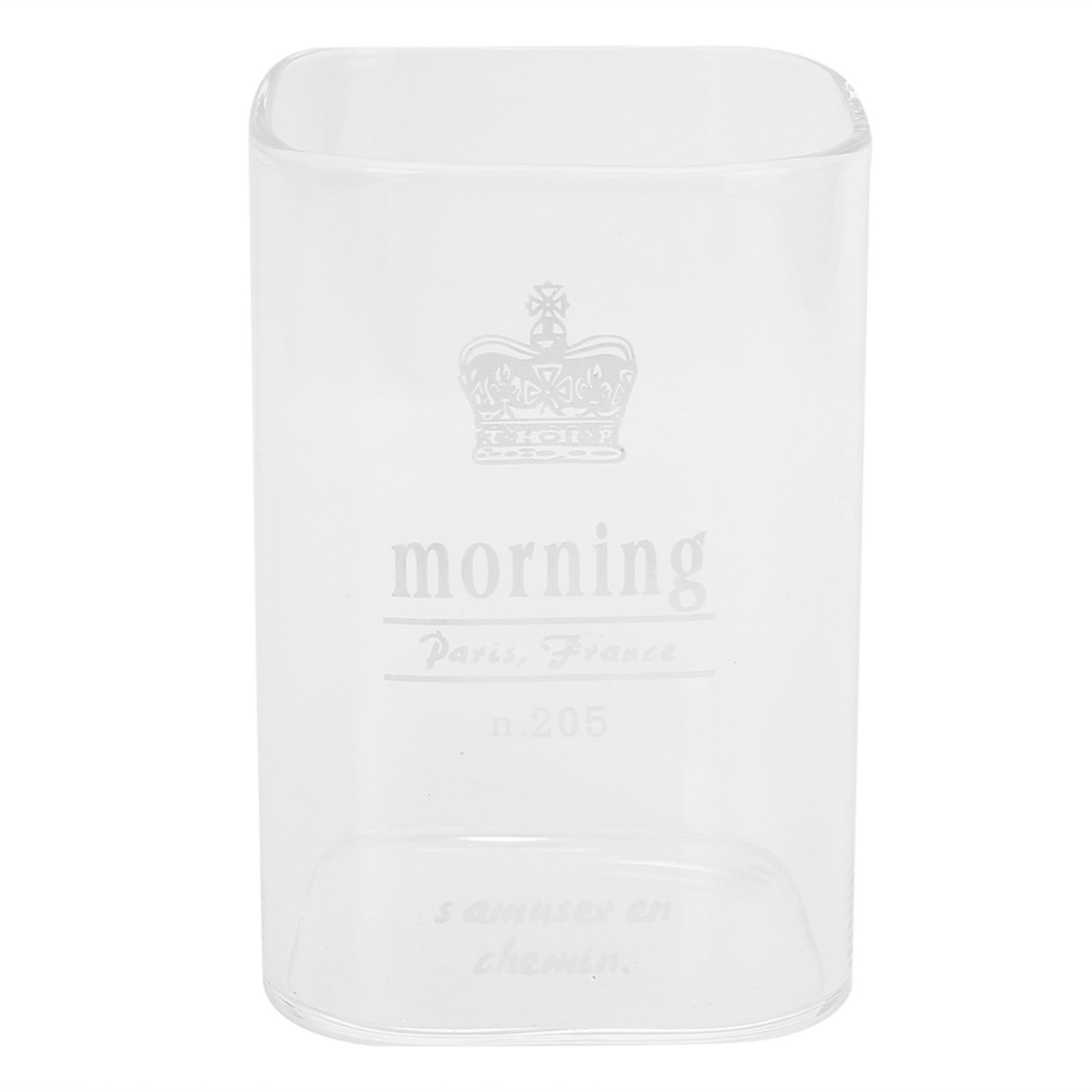 Square Glass Water Cup 240ml HeatResistant Beverage Drinking Mug Kitchen view 2