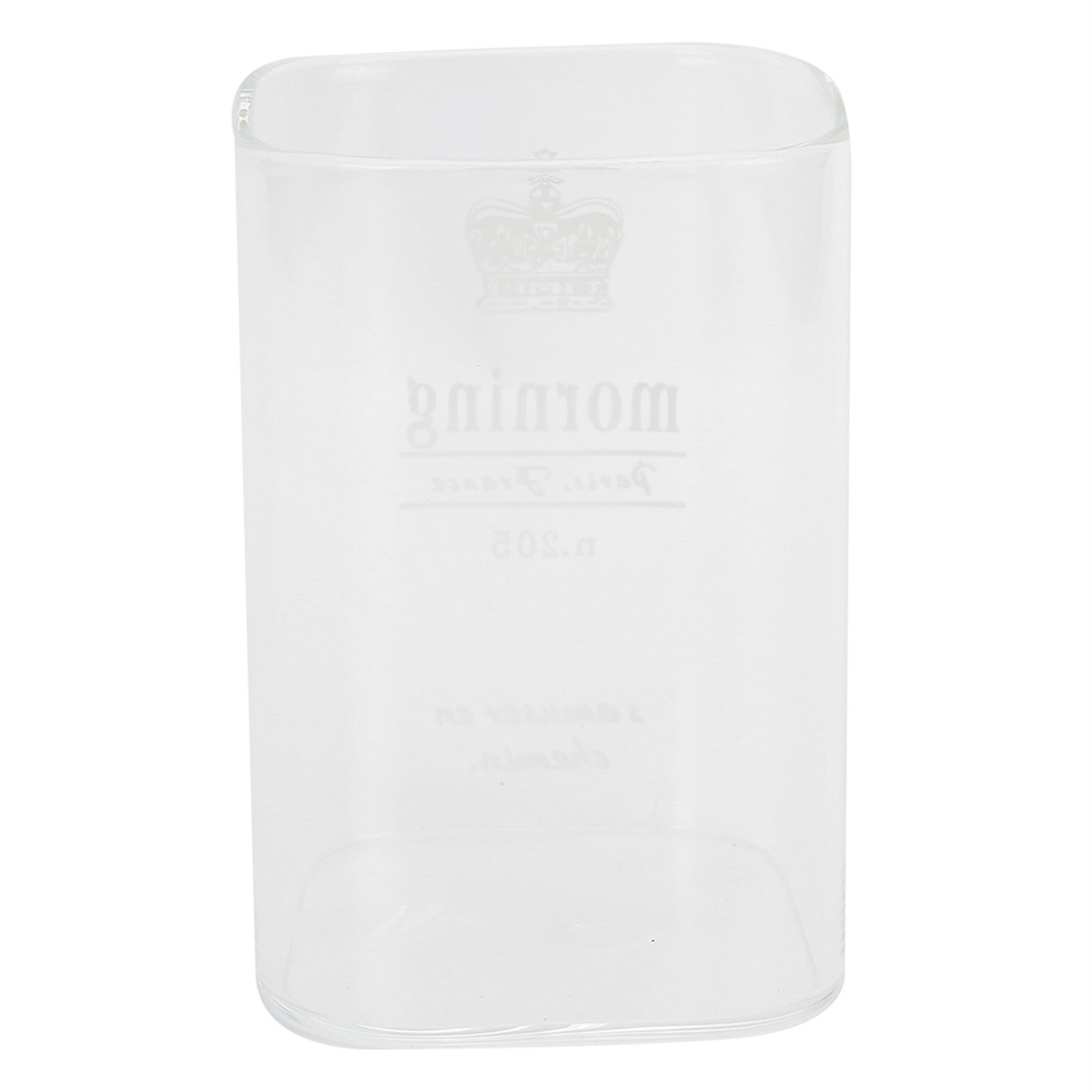 Square Glass Water Cup 240ml HeatResistant Beverage Drinking Mug Kitchen view 4