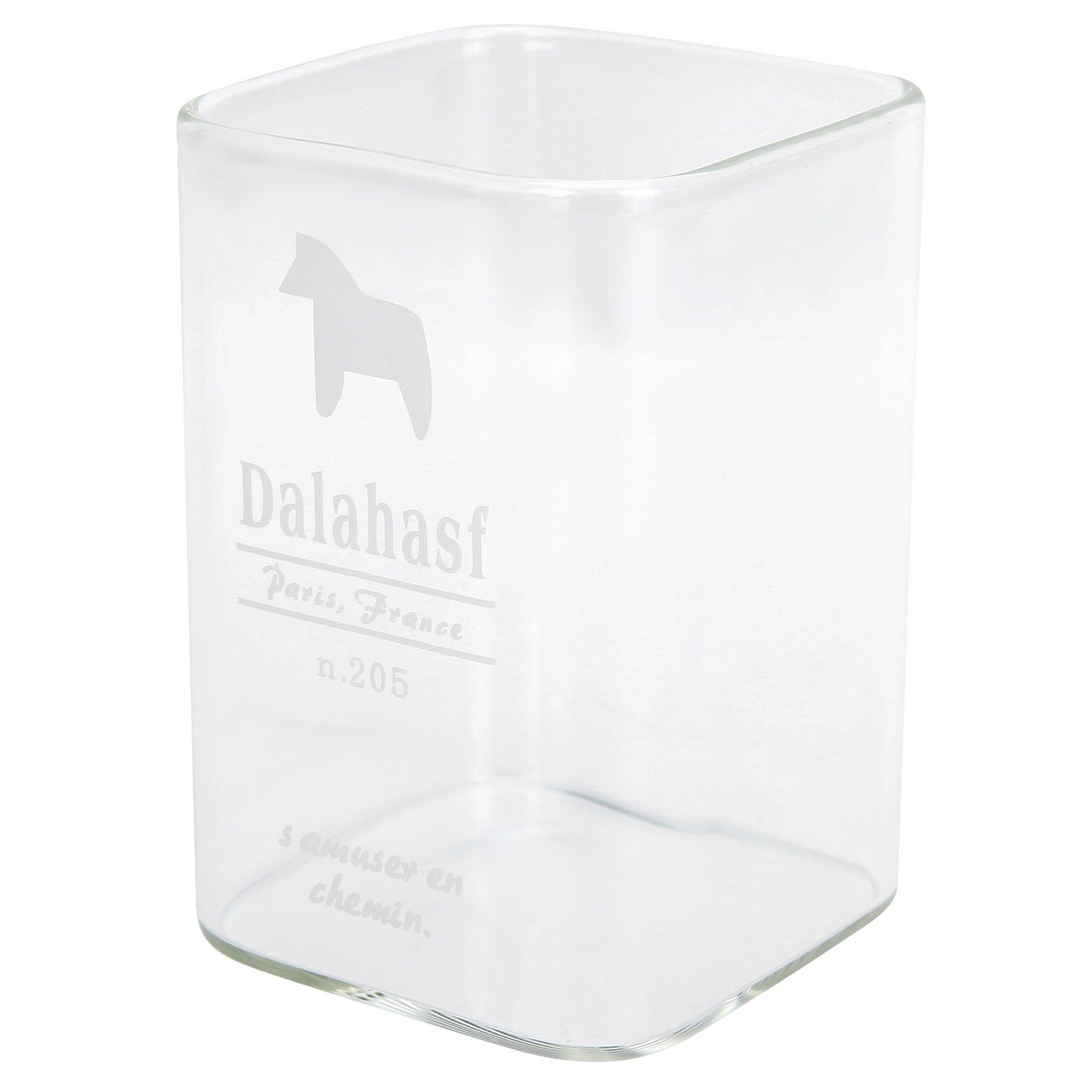 Square Glass Water Cup 240ml HeatResistant Beverage Drinking Mug Kitchen