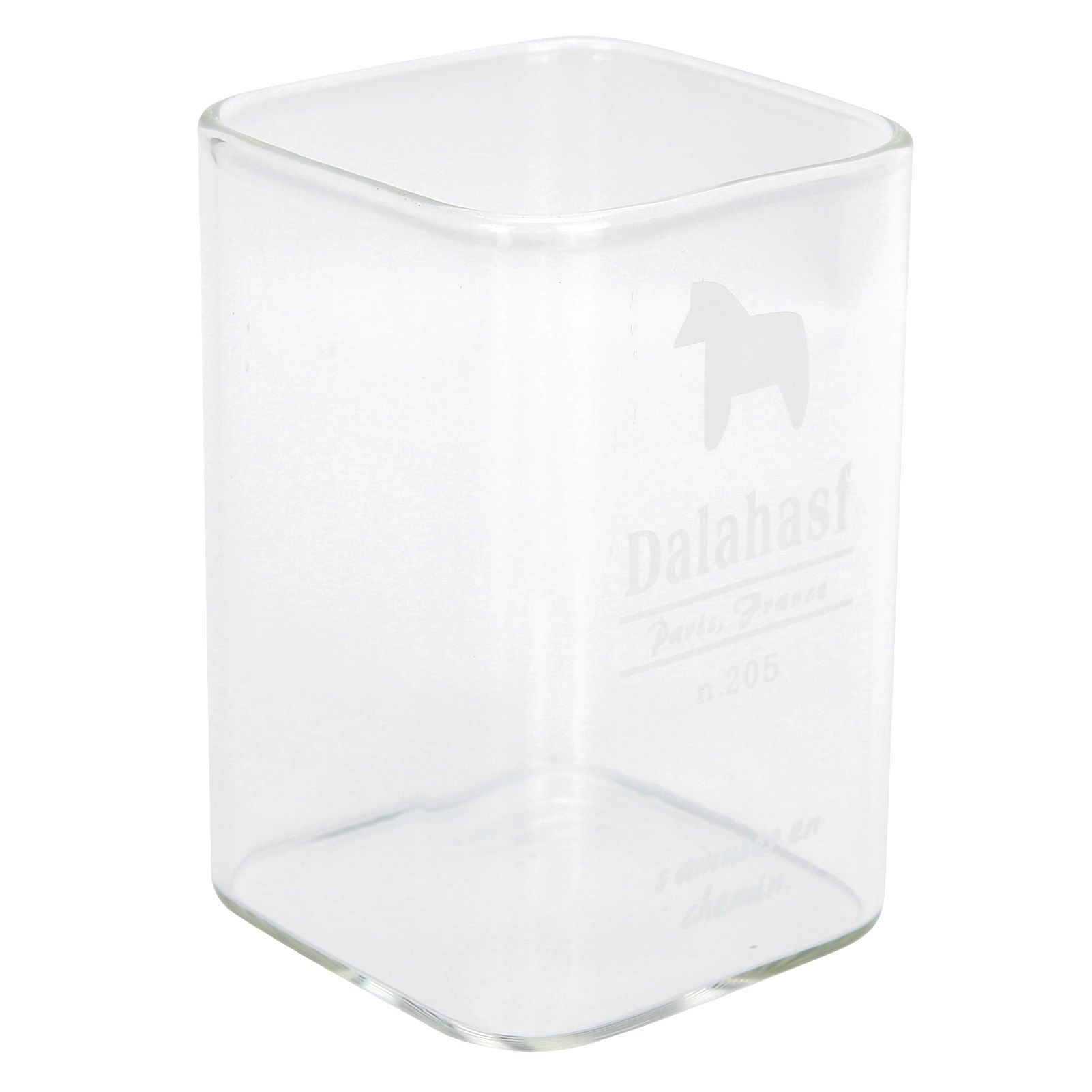 Square Glass Water Cup 240ml HeatResistant Beverage Drinking Mug Kitchen view 3