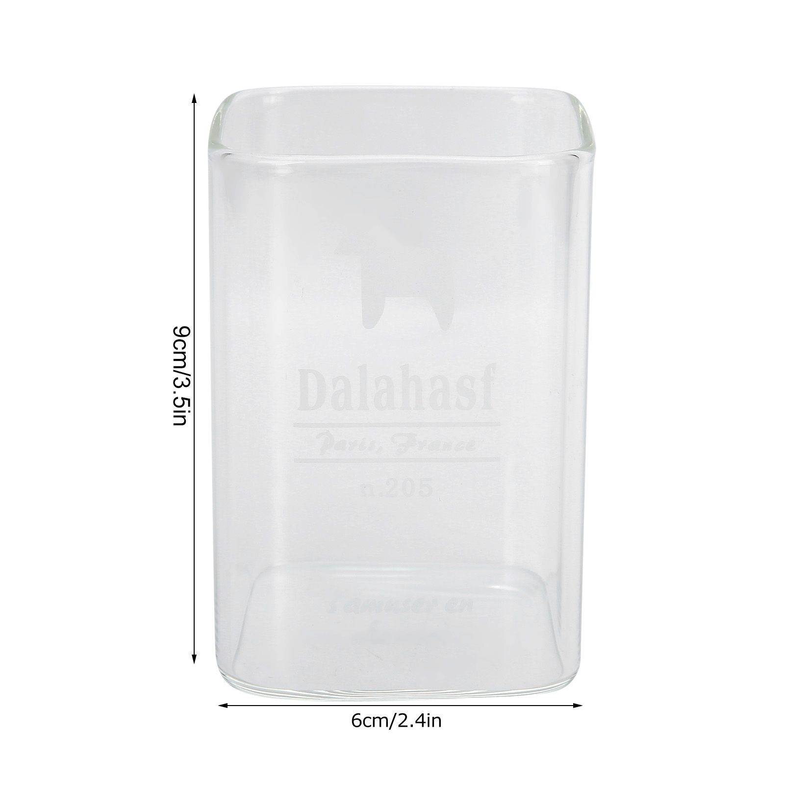 Square Glass Water Cup 240ml HeatResistant Beverage Drinking Mug Kitchen view 11