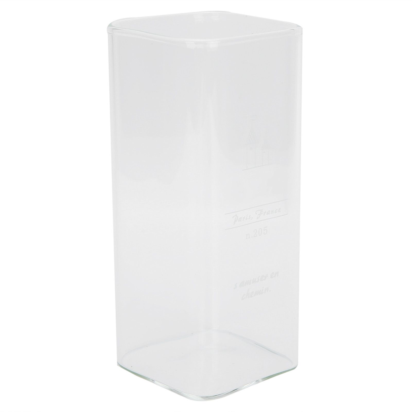 400ml Water Cup Square Heat Resistant Glass Mug Beverage Milk Breakfast Cup view 3