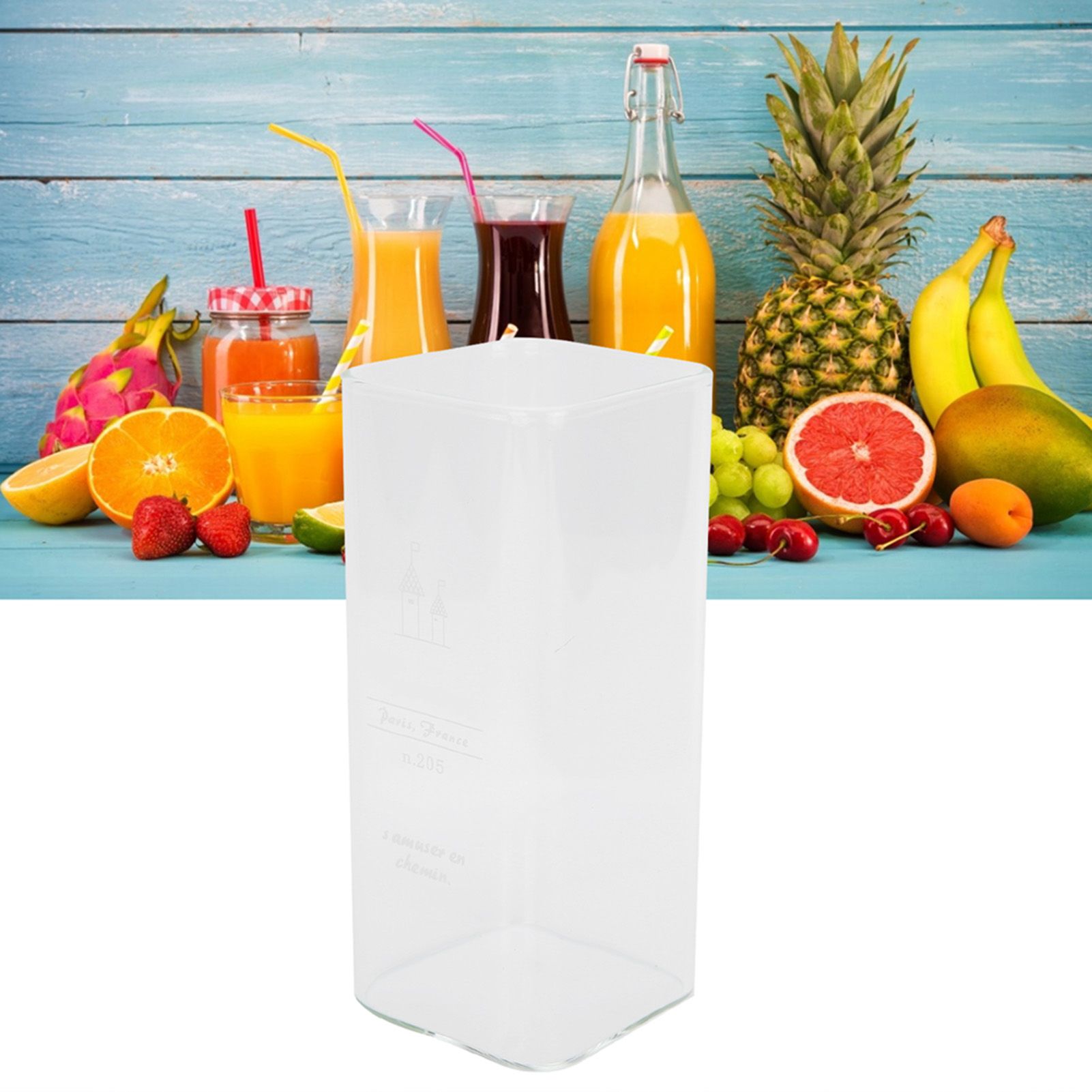 400ml Water Cup Square Heat Resistant Glass Mug Beverage Milk Breakfast Cup view 9