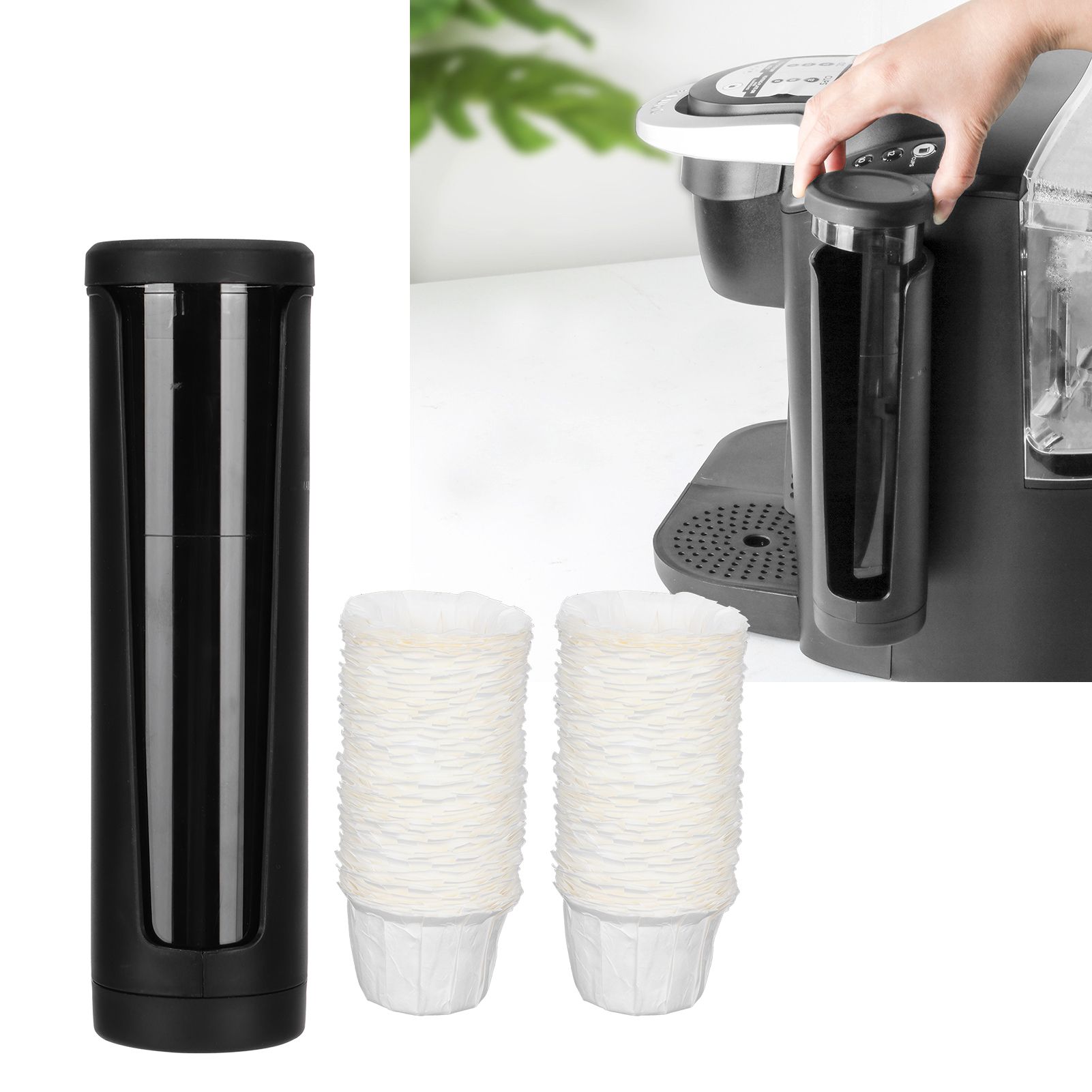 Disposable Cup Dispenser Wall Hanging Coffee Paper Filter Holder Storage view 9