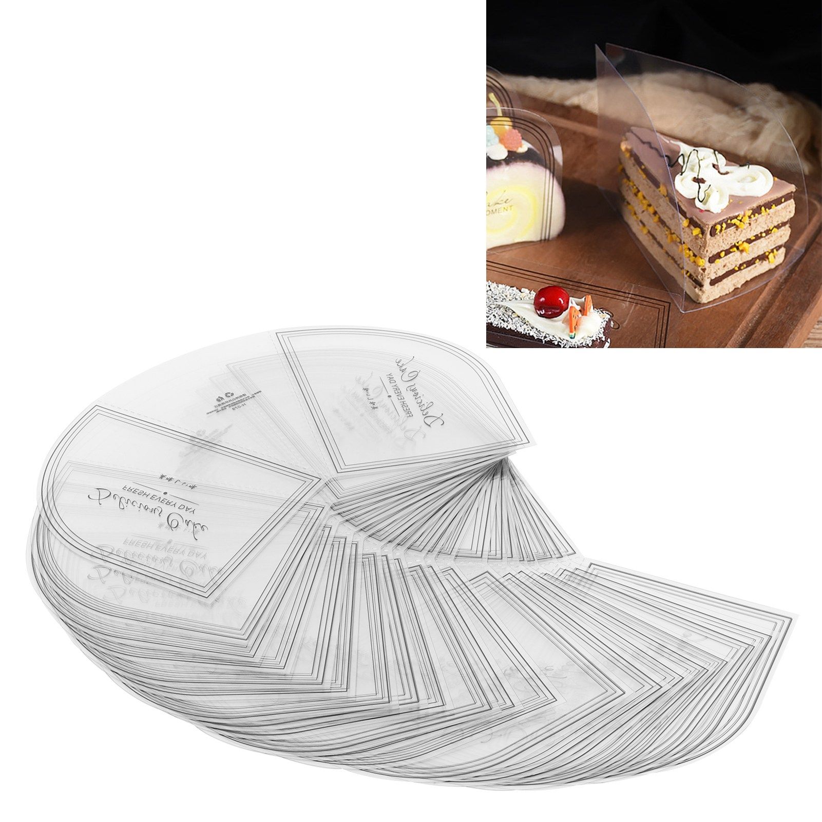 100PCS Triangular Cake Collar Transparent Mousse Surrounding Edge Wrapping view 10