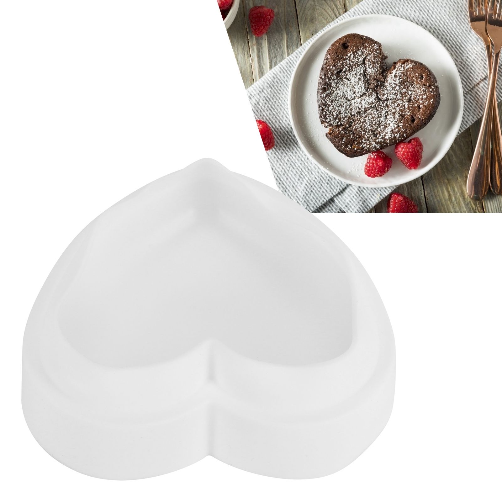 Silicone Mold Non Stick Heart Shaped Mousse Cake Mould Bakeware DIY Baking view 9