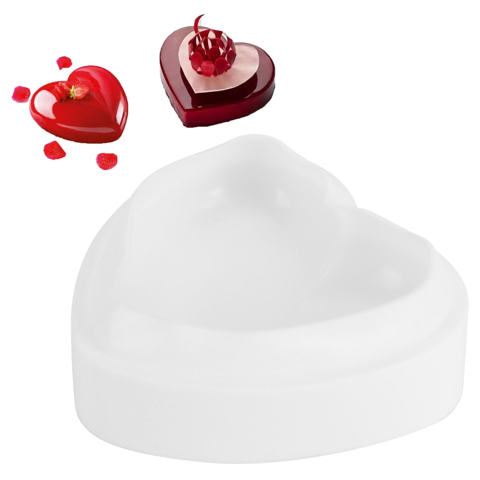 Silicone Mold Non Stick Heart Shaped Mousse Cake Mould Bakeware DIY Baking view 10