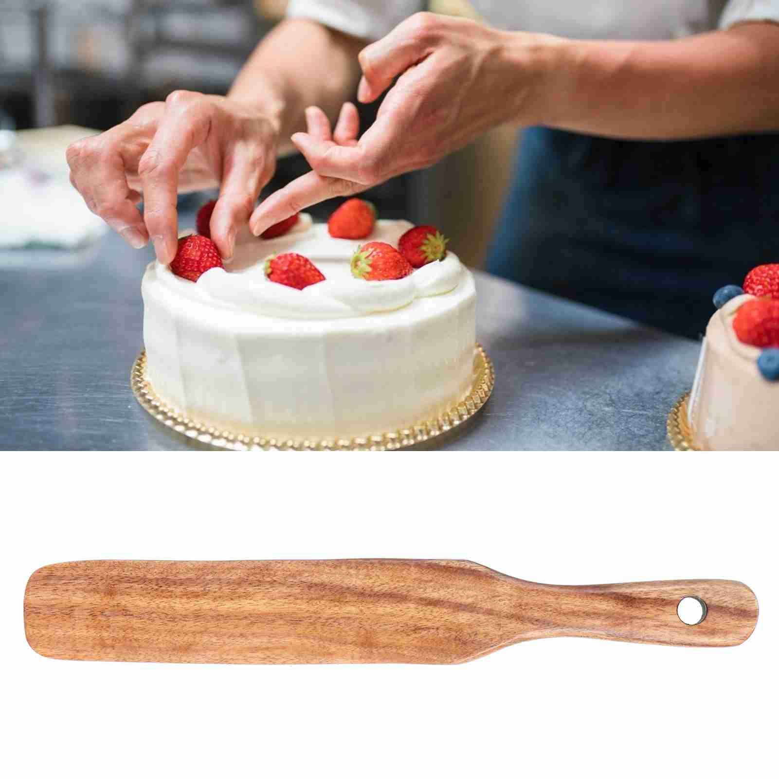 Teak Cream Spatula NonStick Wooden Cooking Spatula for Household Kitchen Utensil view 12