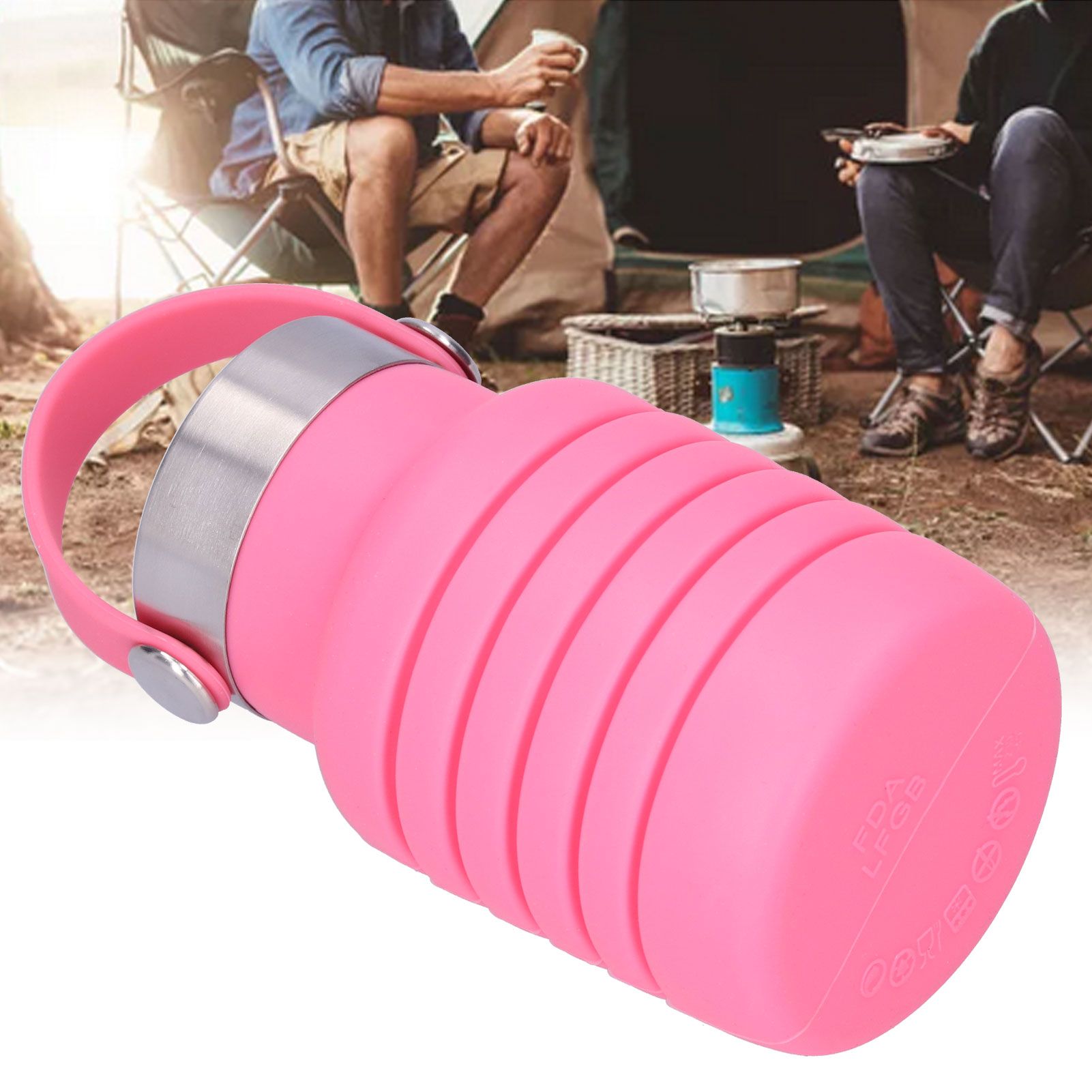 500ml Collapsible Water Bottle Foldable Cup Portable Outdoor Travel Sports Bottle view 8
