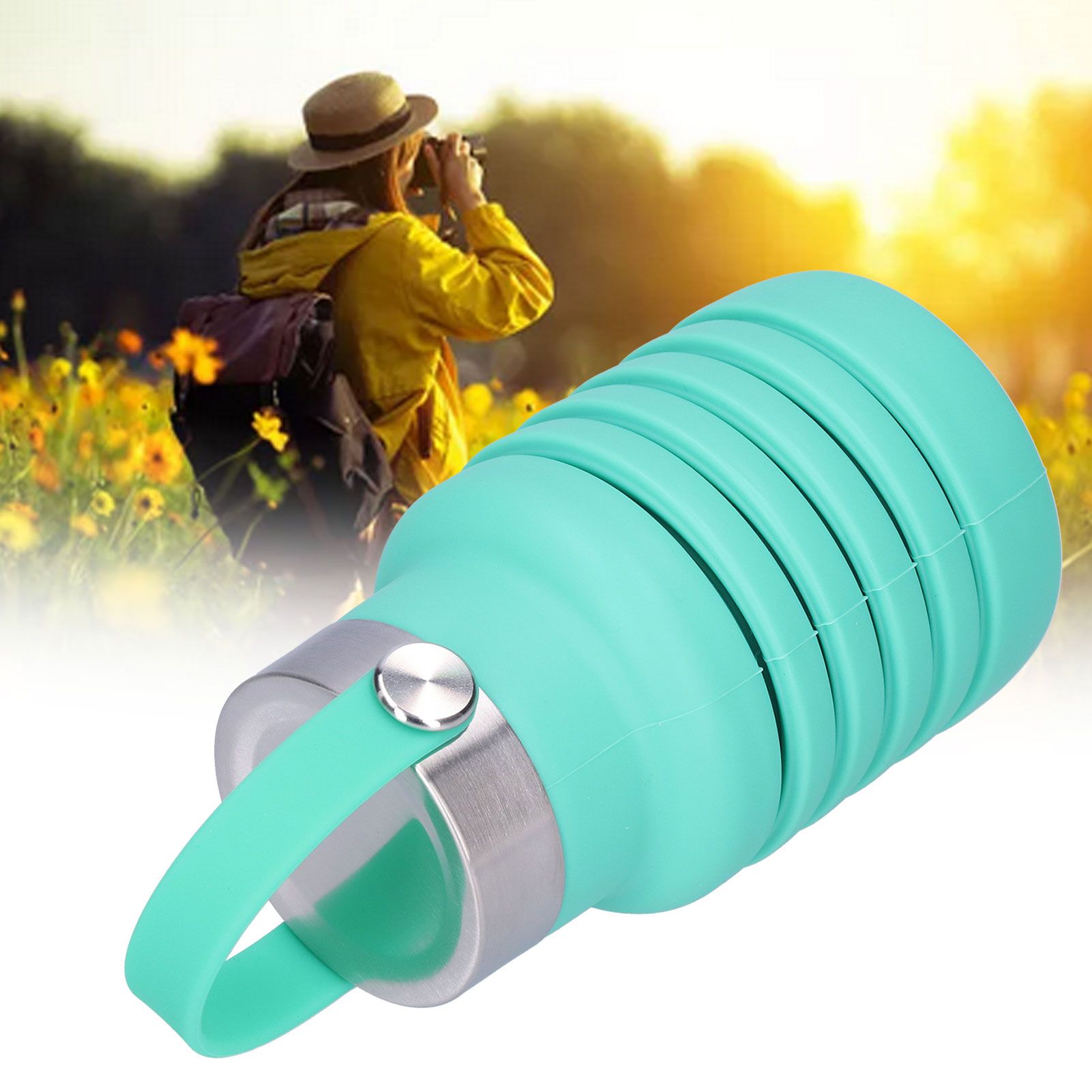 500ml Collapsible Water Bottle Foldable Cup Portable Outdoor Travel Sports Bottle view 9