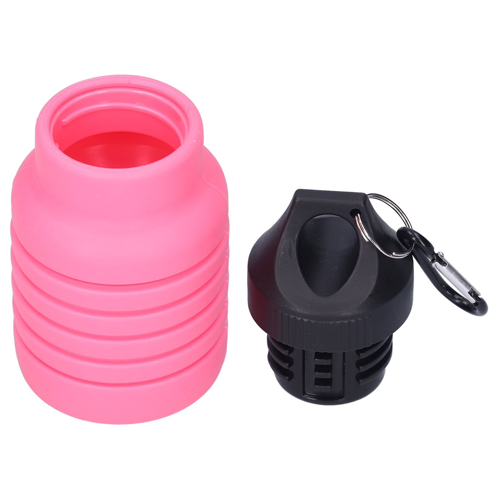 500ml Collapsible Water Bottle Silicone Foldable Water Bottle with Plastic Cap