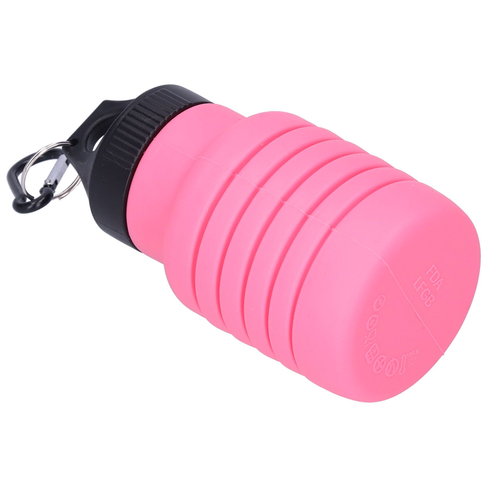 500ml Collapsible Water Bottle Silicone Foldable Water Bottle with Plastic Cap view 4