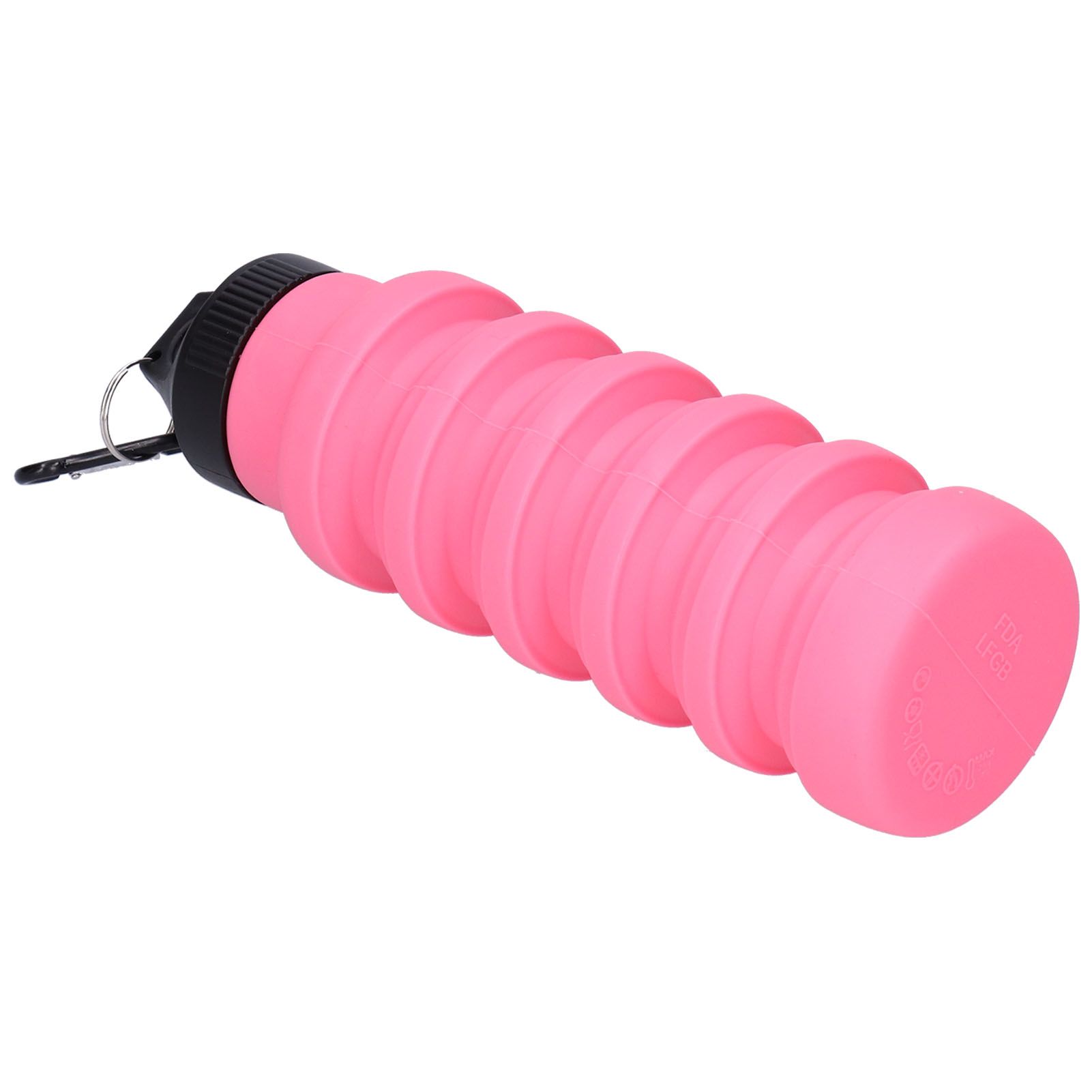 500ml Collapsible Water Bottle Silicone Foldable Water Bottle with Plastic Cap view 6