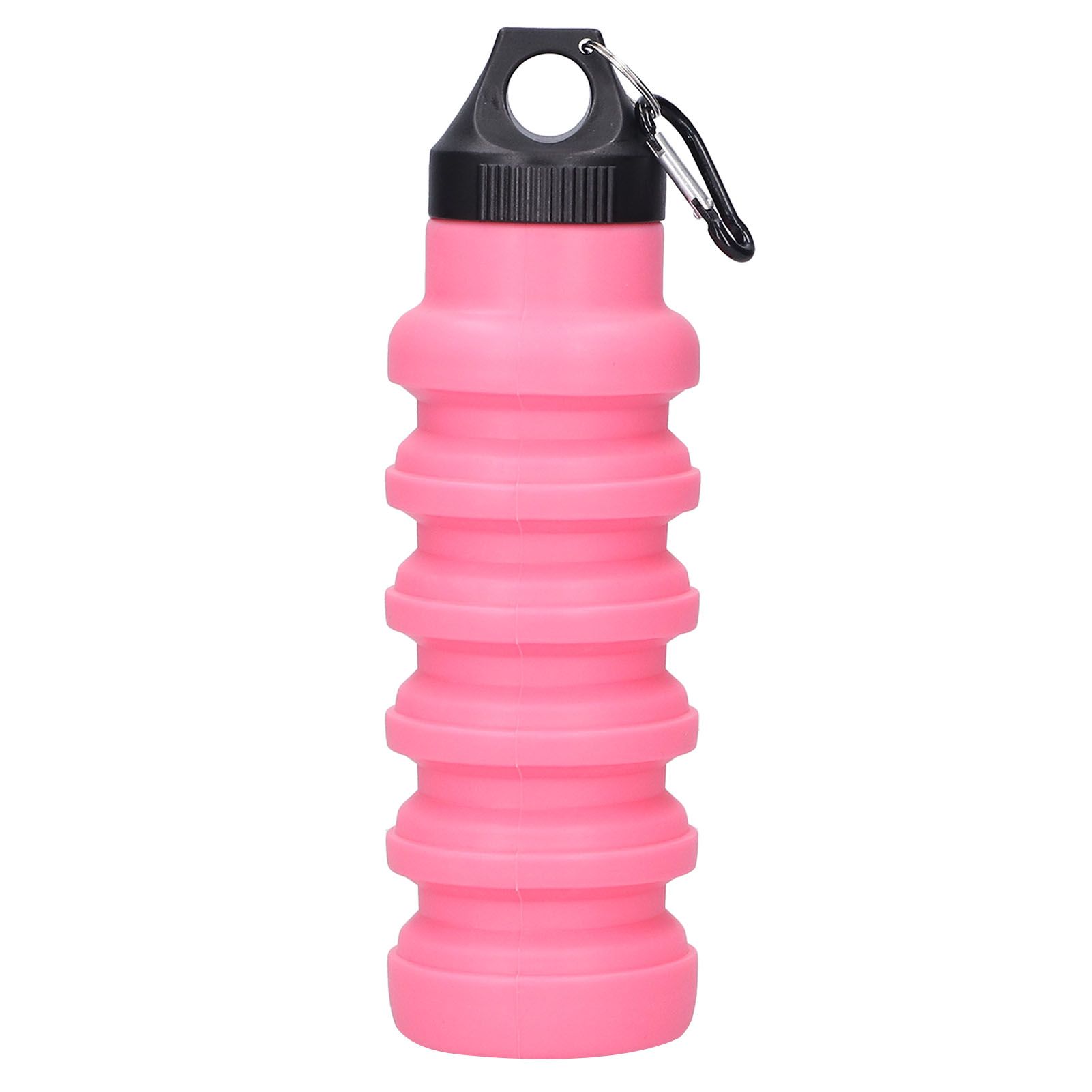 500ml Collapsible Water Bottle Silicone Foldable Water Bottle with Plastic Cap view 8