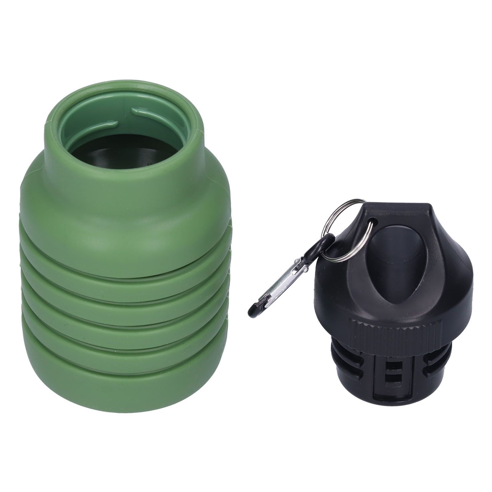 500ml Collapsible Water Bottle Silicone Foldable Water Bottle with Plastic Cap