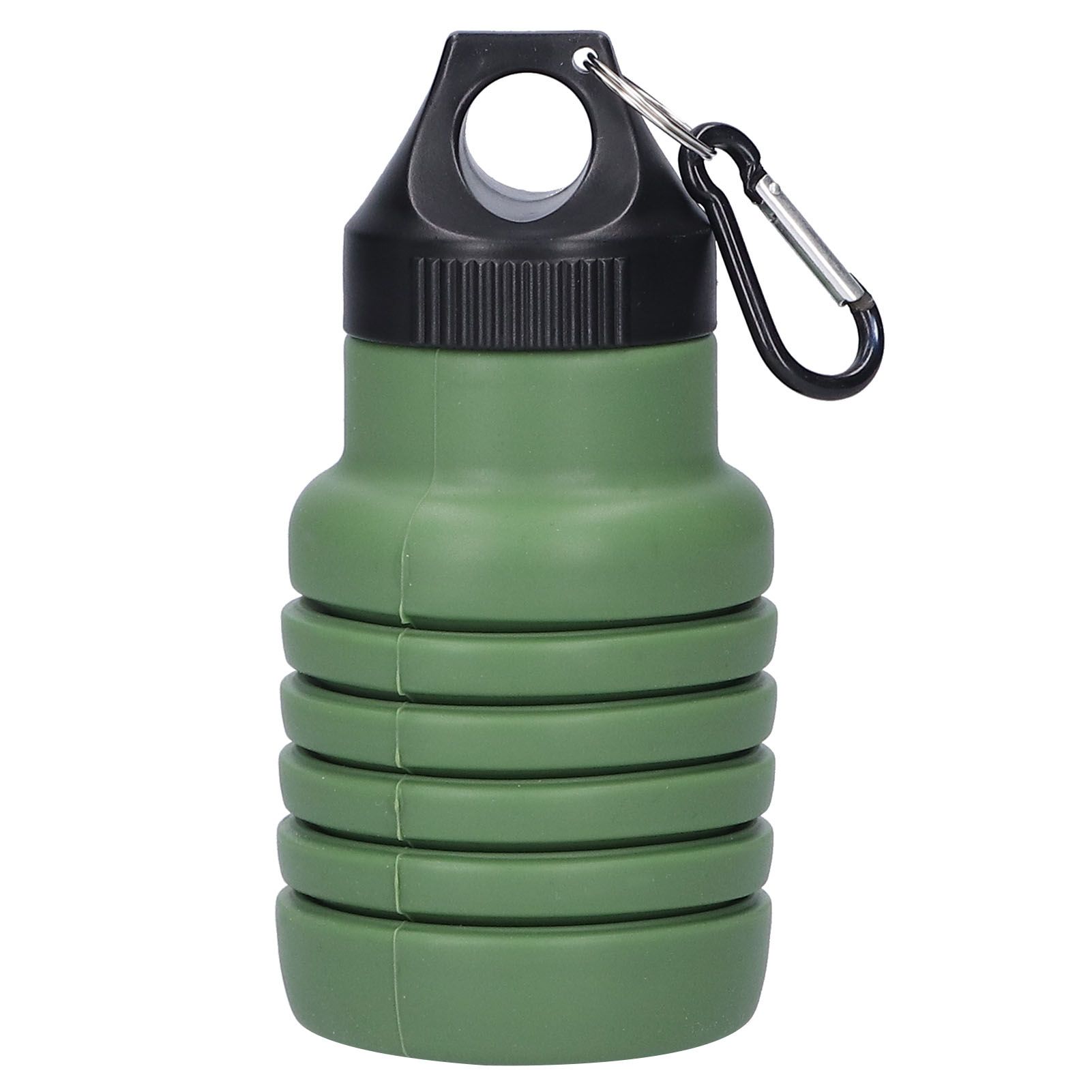 500ml Collapsible Water Bottle Silicone Foldable Water Bottle with Plastic Cap view 2