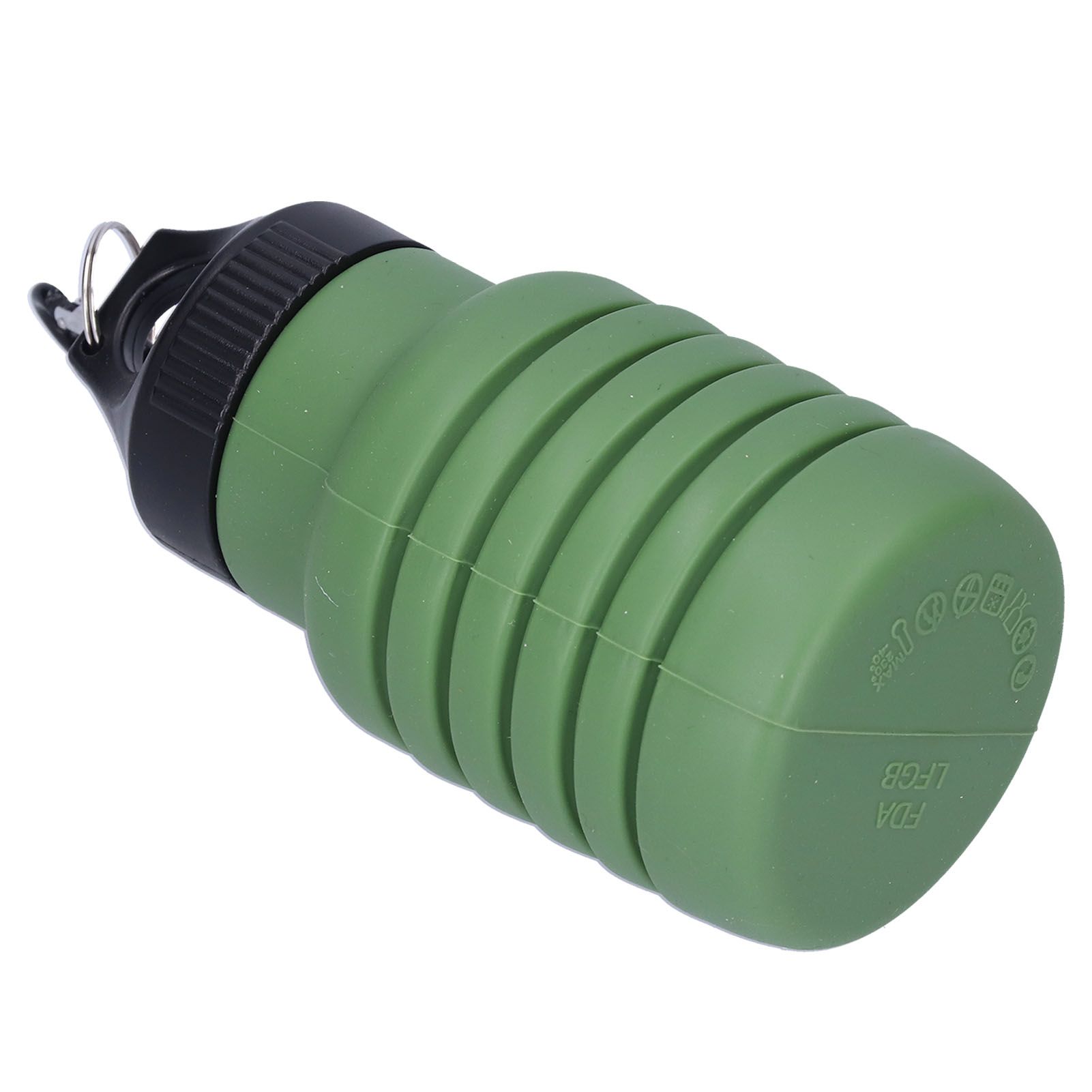 500ml Collapsible Water Bottle Silicone Foldable Water Bottle with Plastic Cap view 3