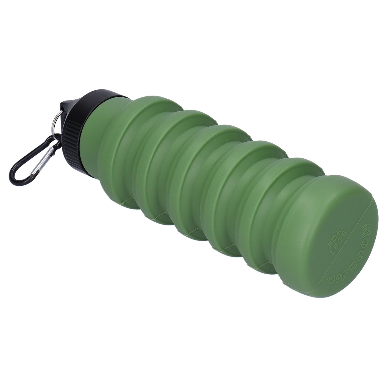 500ml Collapsible Water Bottle Silicone Foldable Water Bottle with Plastic Cap view 6