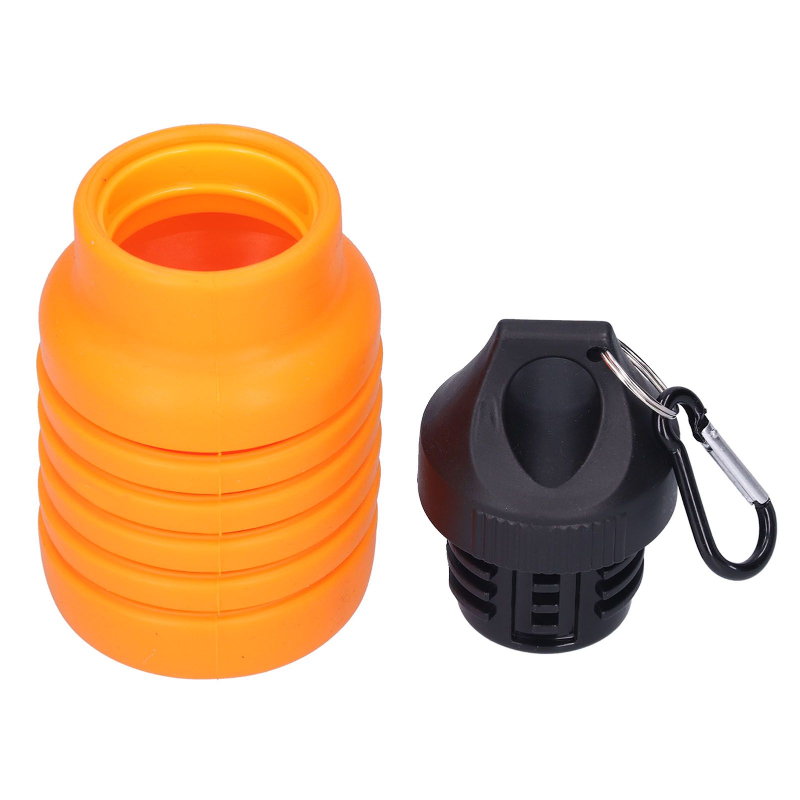 500ml Collapsible Water Bottle Silicone Foldable Water Bottle with Plastic Cap