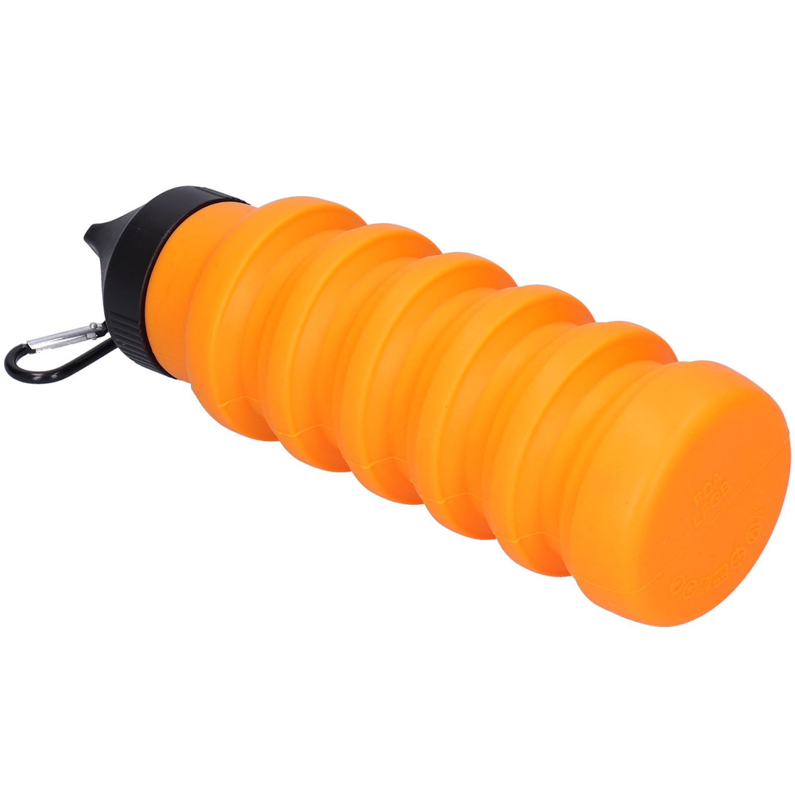 500ml Collapsible Water Bottle Silicone Foldable Water Bottle with Plastic Cap view 7