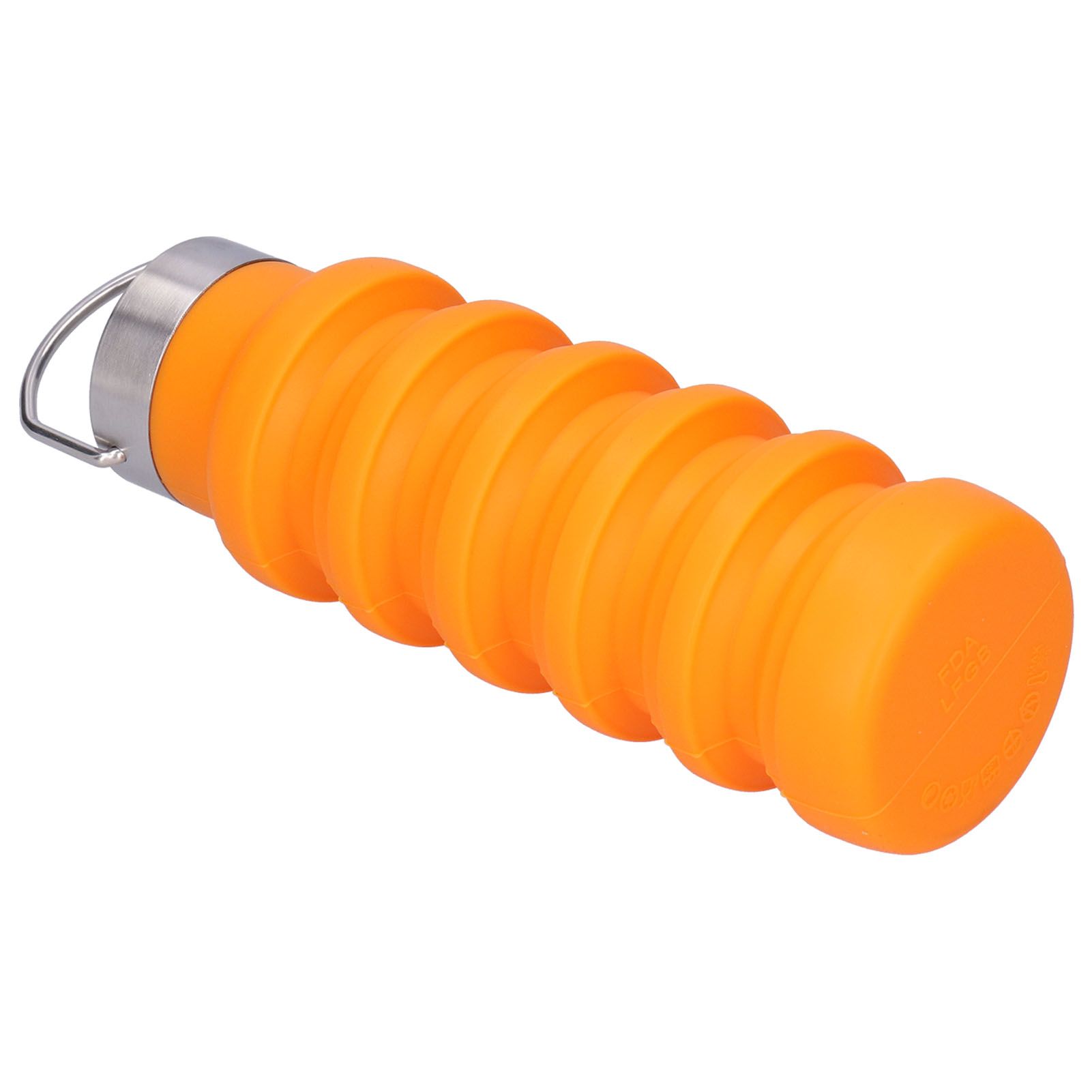 500ml Collapsible Silicone Water Bottle Drinking Cup with Stainless Steel Lid view 6