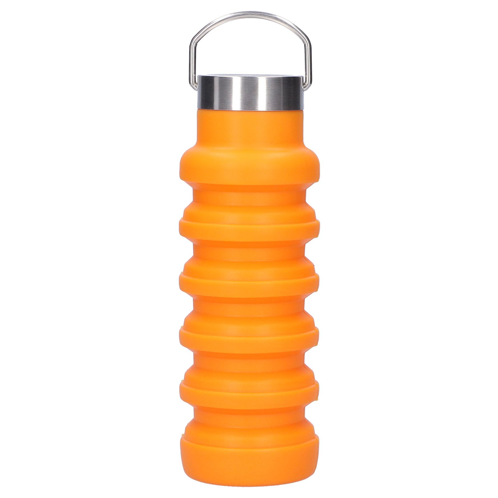 500ml Collapsible Silicone Water Bottle Drinking Cup with Stainless Steel Lid view 8